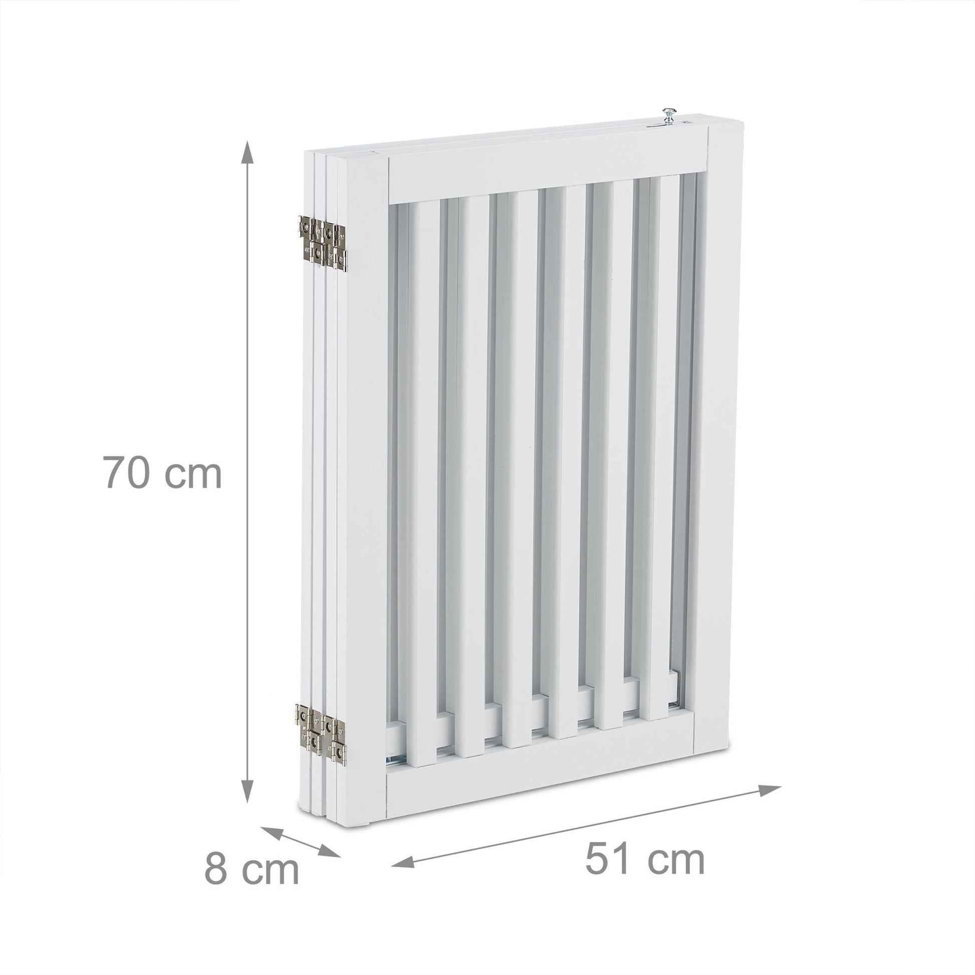 Absperrgitter mit Tür 70cm hoch Weiss von Relaxdays