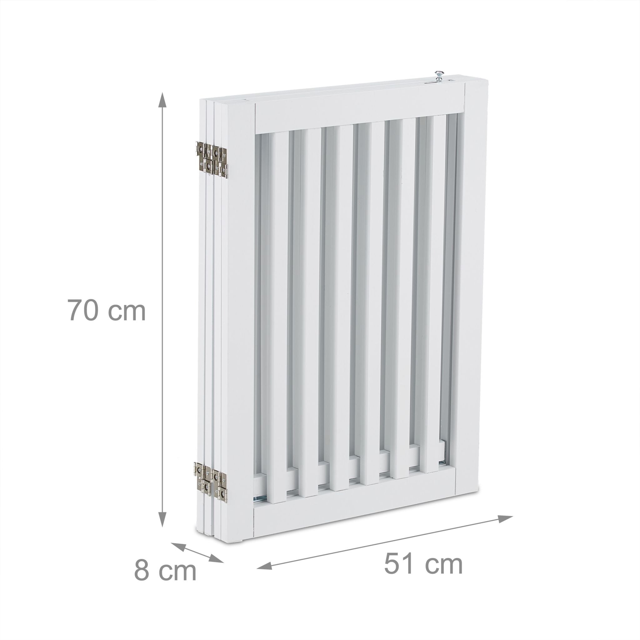 Absperrgitter mit Tür 70cm hoch Weiss von Relaxdays