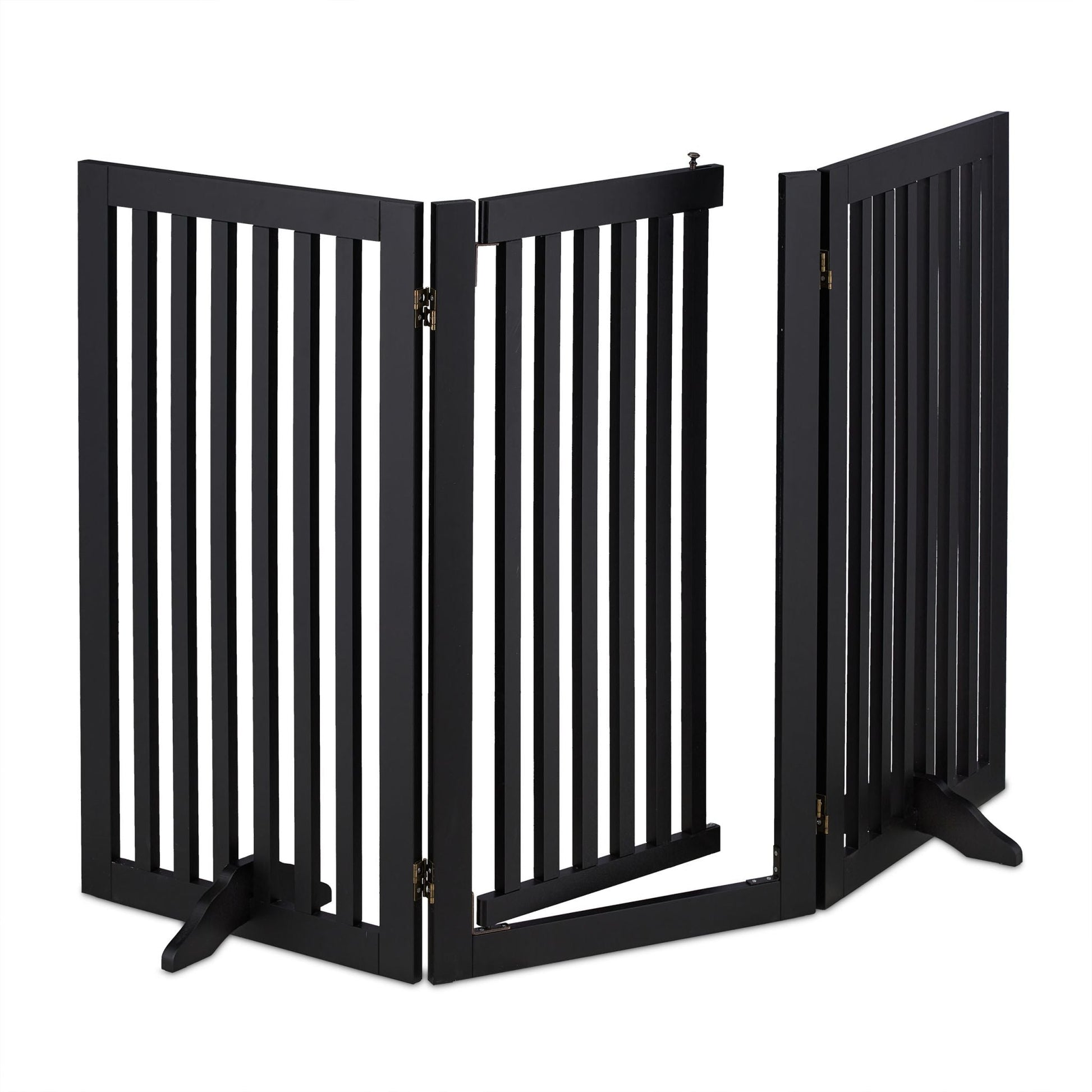 Absperrgitter mit Tür 92cm Schwarz von Relaxdays