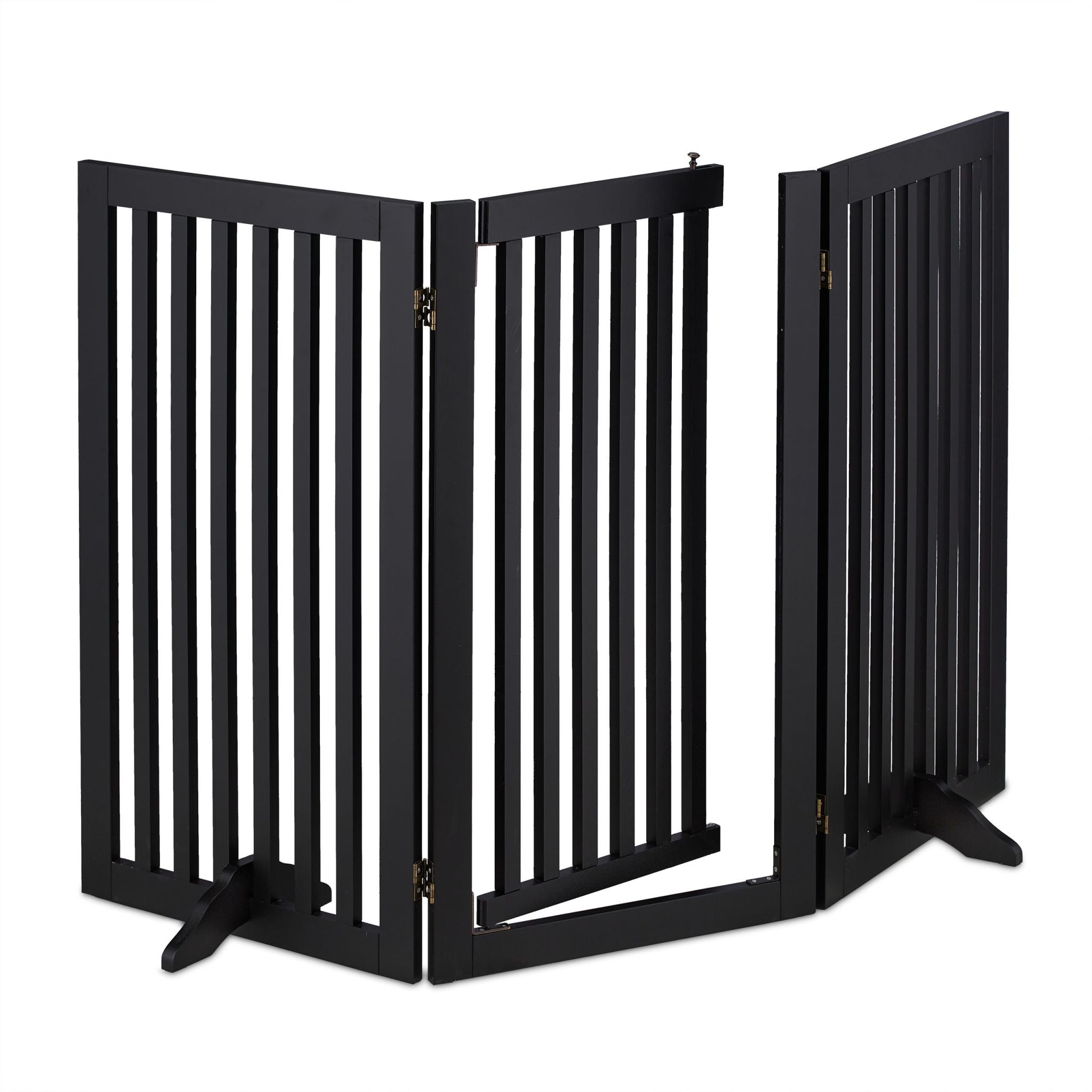 Absperrgitter mit Tür 92cm Schwarz von Relaxdays