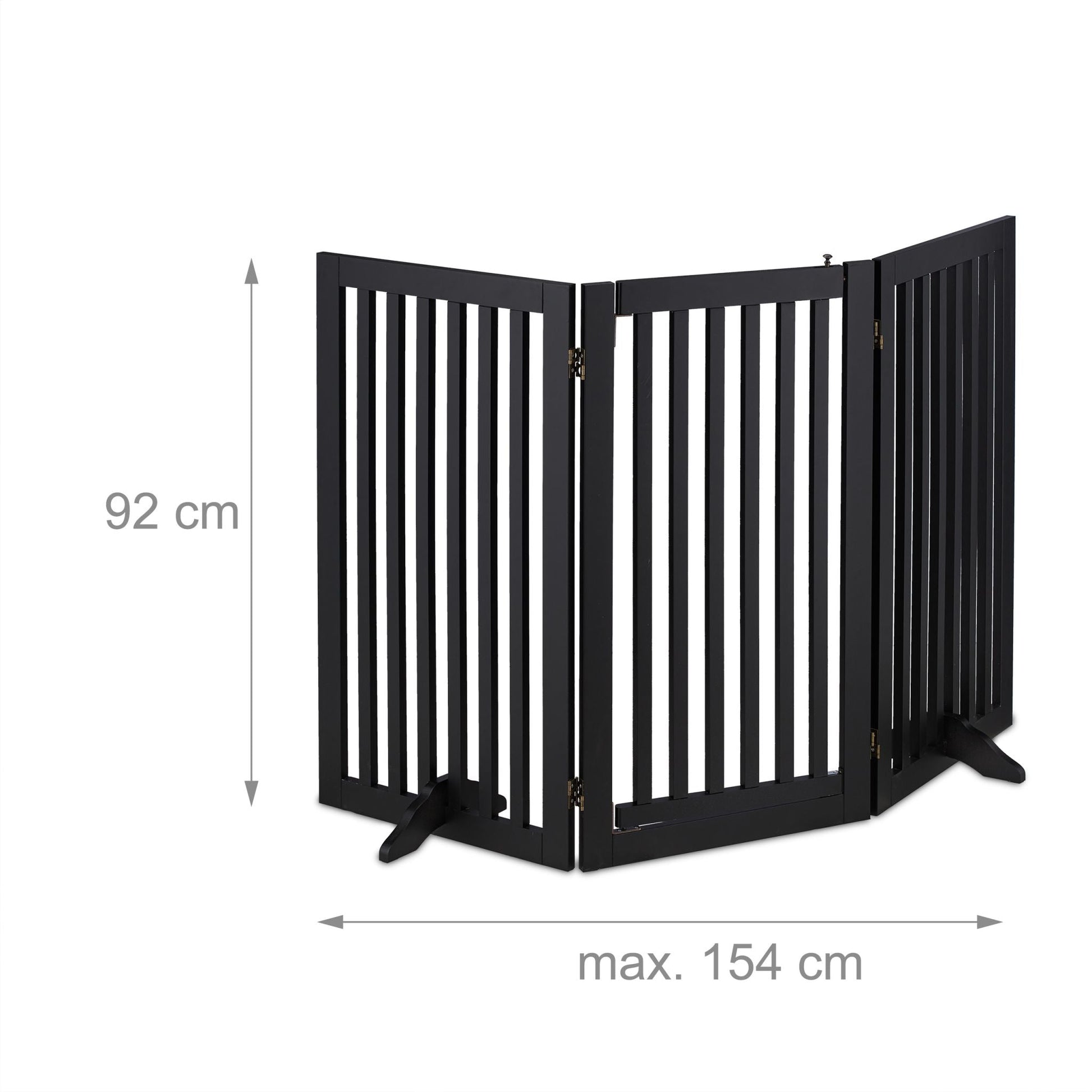 Absperrgitter mit Tür 92cm Schwarz von Relaxdays