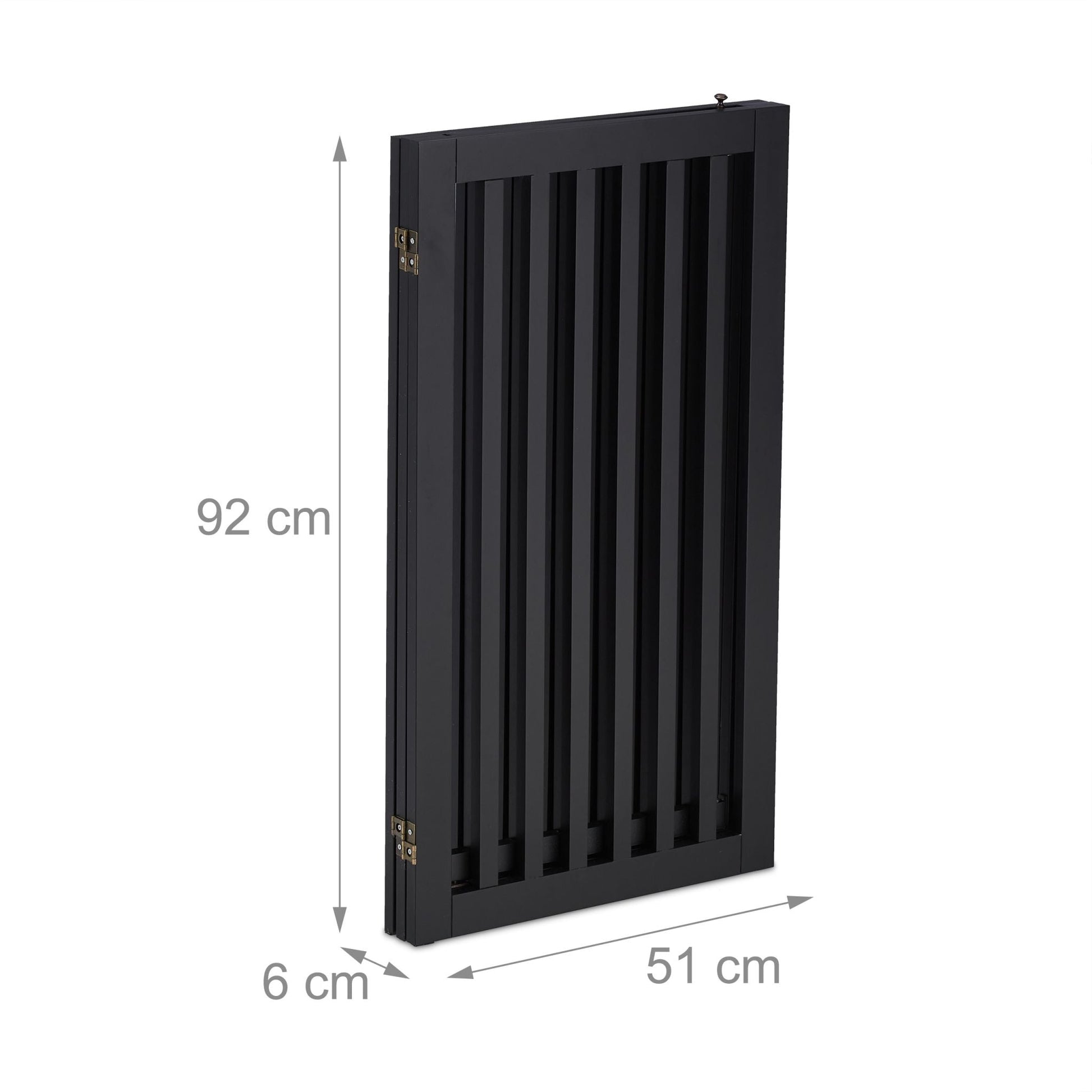 Absperrgitter mit Tür 92cm Schwarz von Relaxdays