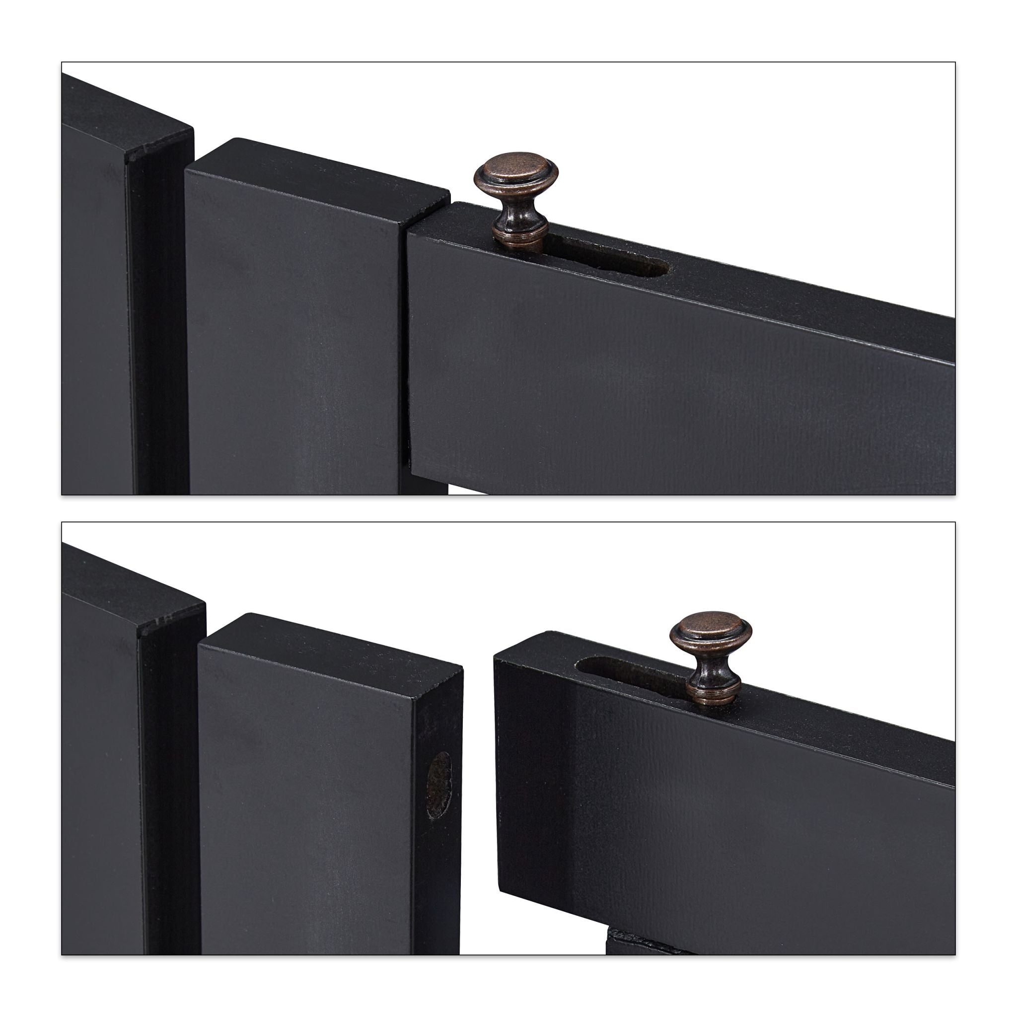 Absperrgitter mit Tür 92cm Schwarz von Relaxdays