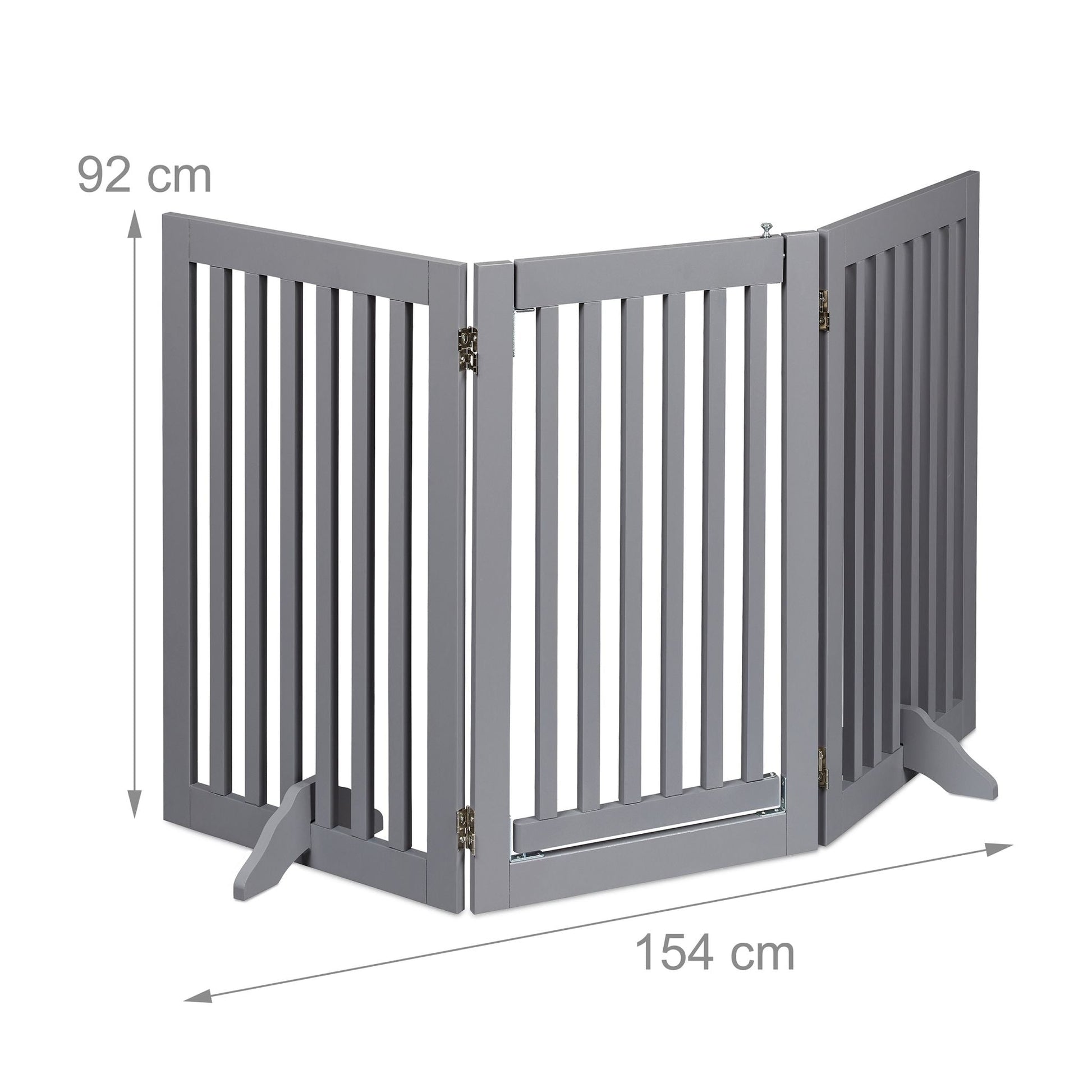 Absperrgitter mit Tür 92cm hoch Grau von Relaxdays