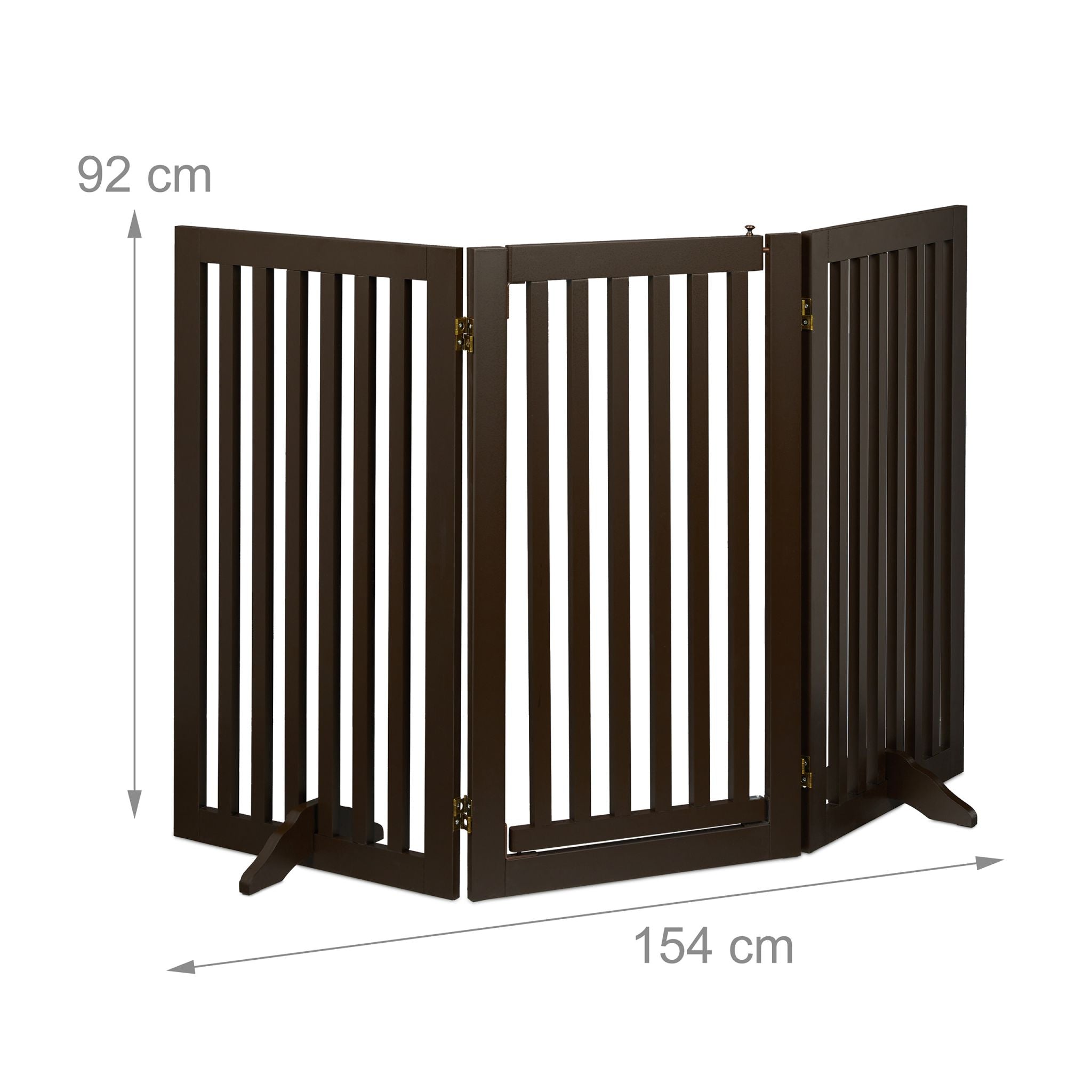 Absperrgitter mit Tür 92cm hoch Braun von Relaxdays