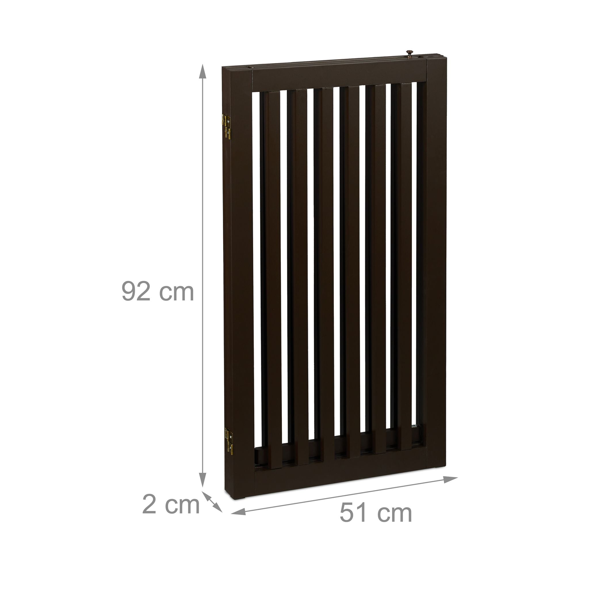 Absperrgitter mit Tür 92cm hoch Braun von Relaxdays