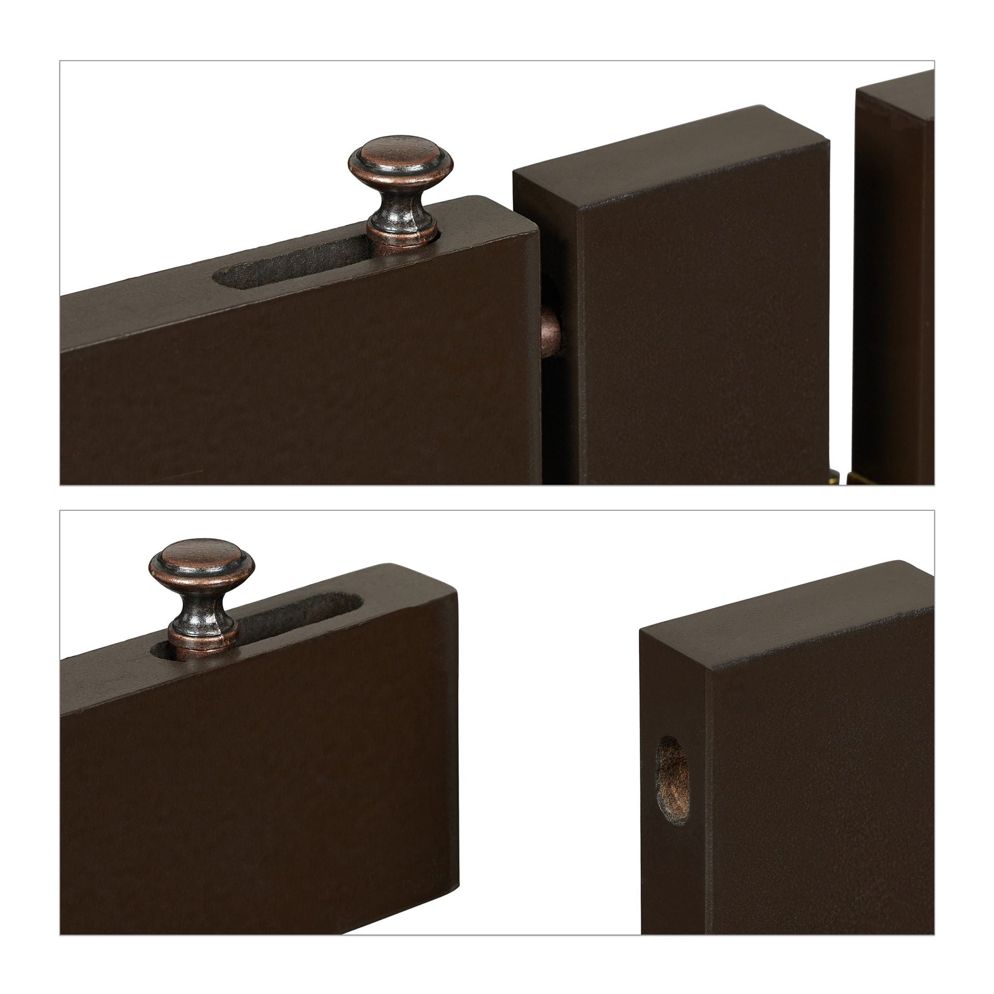 Absperrgitter mit Tür 92cm hoch Braun von Relaxdays