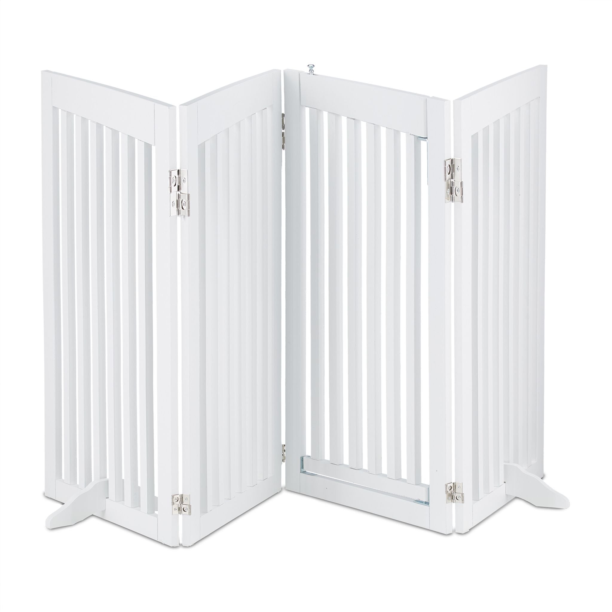 Absperrgitter mit Tür 92cm hoch Weiss von Relaxdays