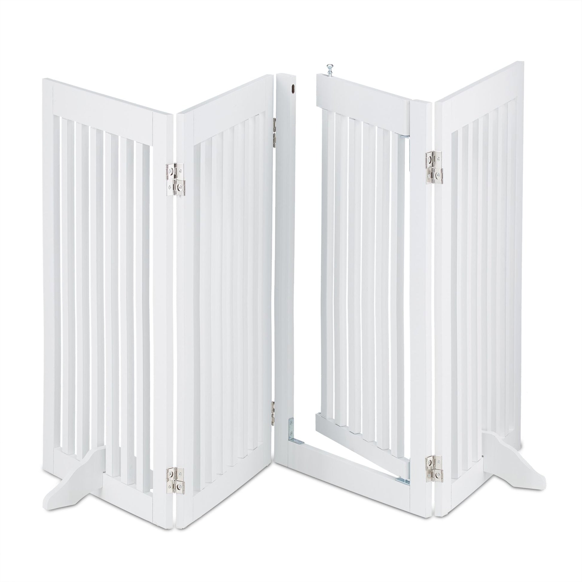 Absperrgitter mit Tür 92cm hoch Weiss von Relaxdays