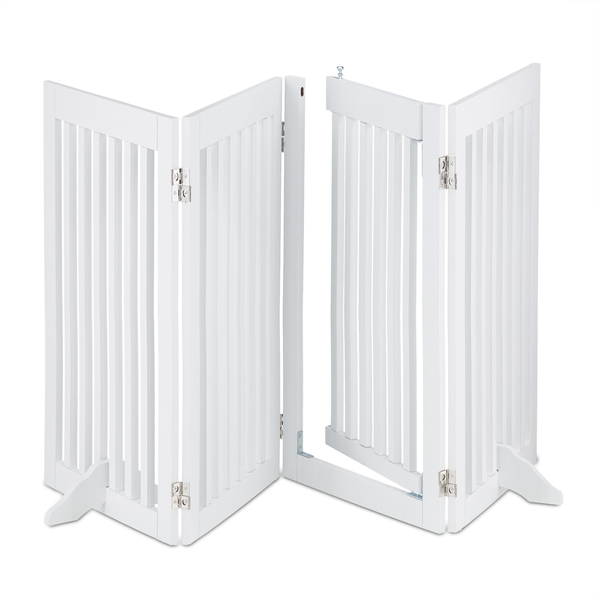 Absperrgitter mit Tür 92cm hoch Weiss von Relaxdays