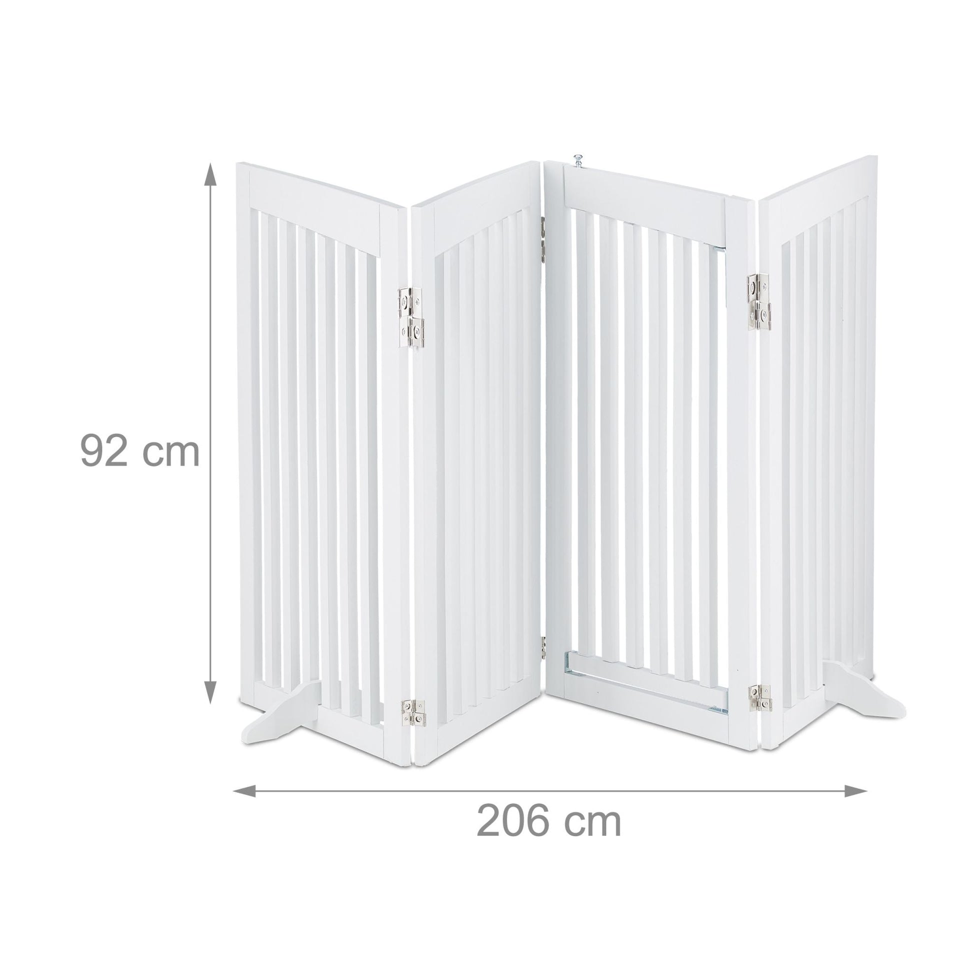 Absperrgitter mit Tür 92cm hoch Weiss von Relaxdays