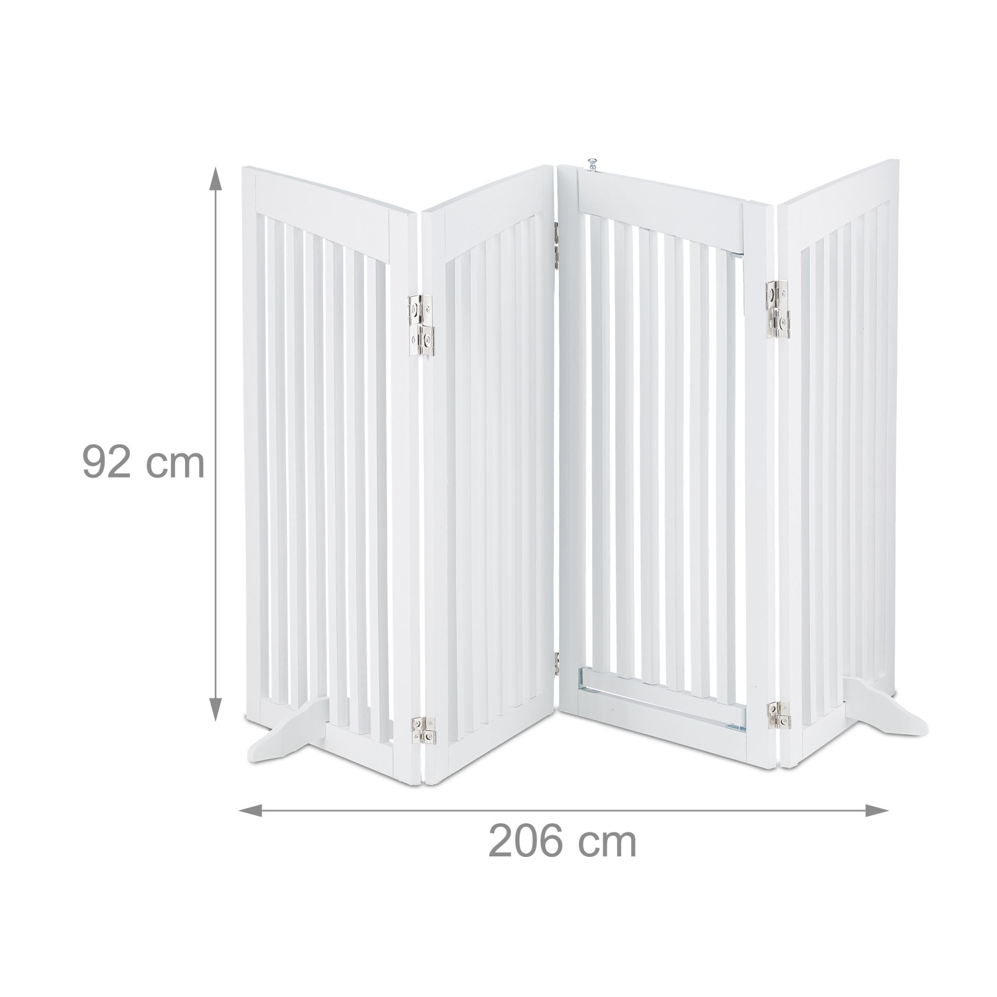 Absperrgitter mit Tür 92cm hoch Weiss von Relaxdays
