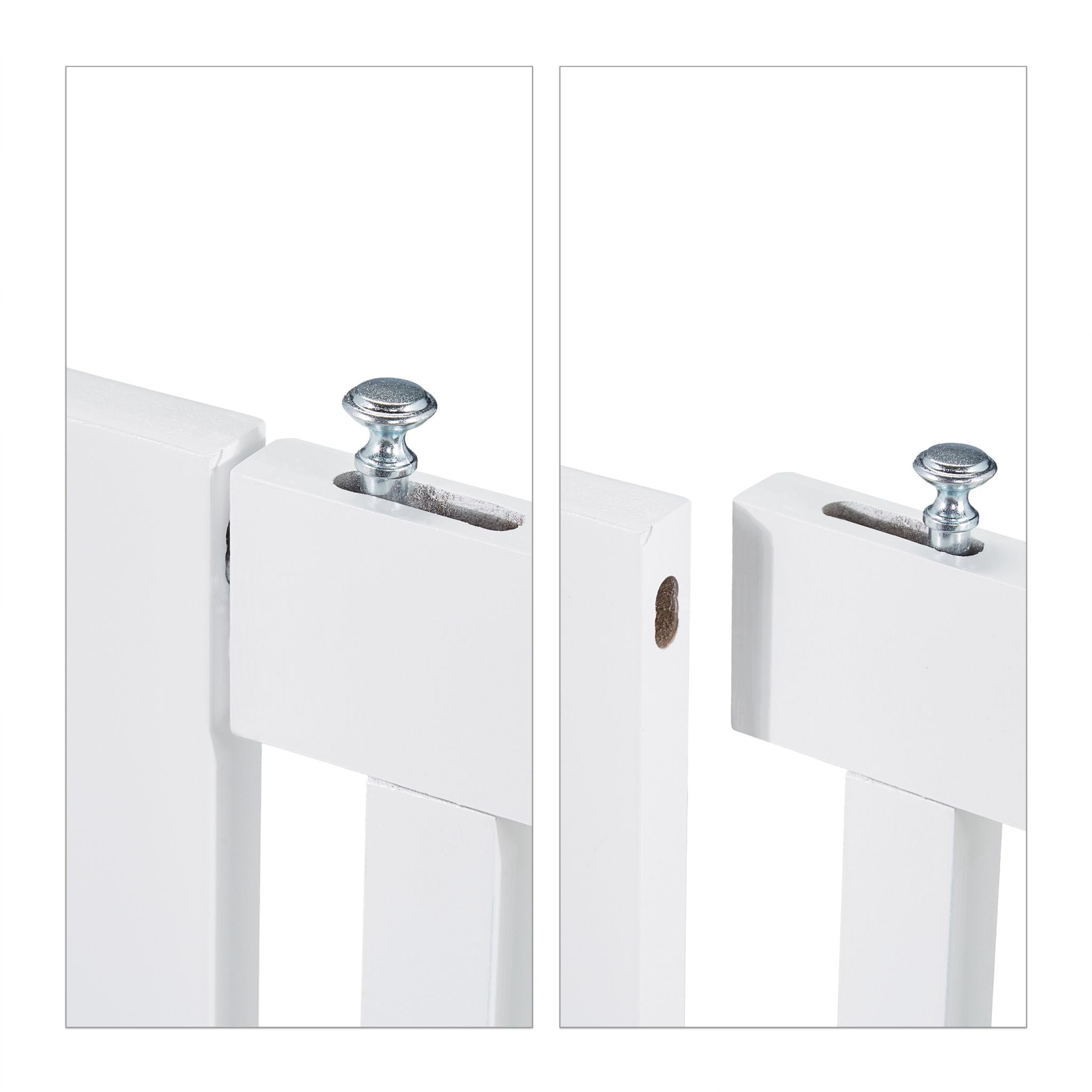 Absperrgitter mit Tür 92cm hoch Weiss von Relaxdays