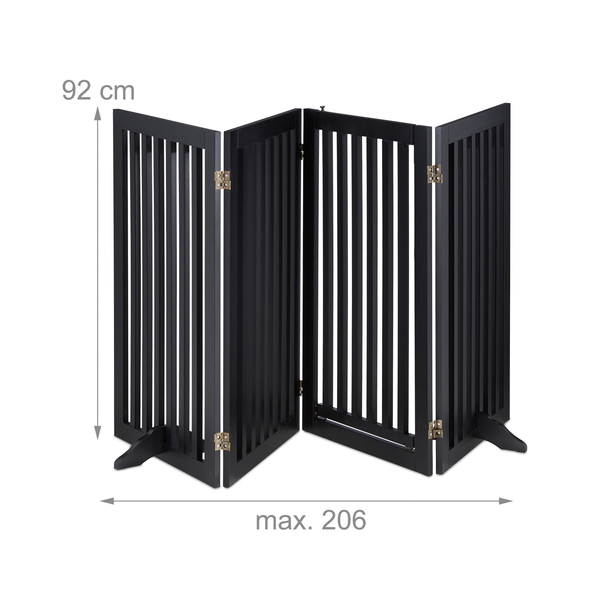 Absperrgitter mit Tür 92cm Schwarz von Relaxdays