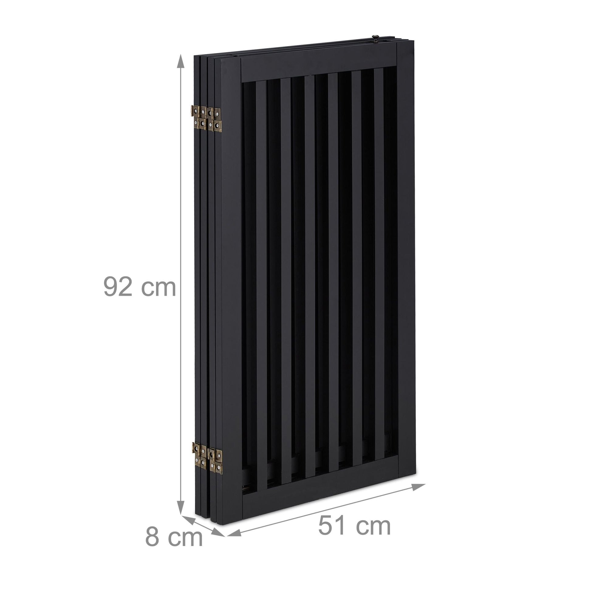 Absperrgitter mit Tür 92cm Schwarz von Relaxdays