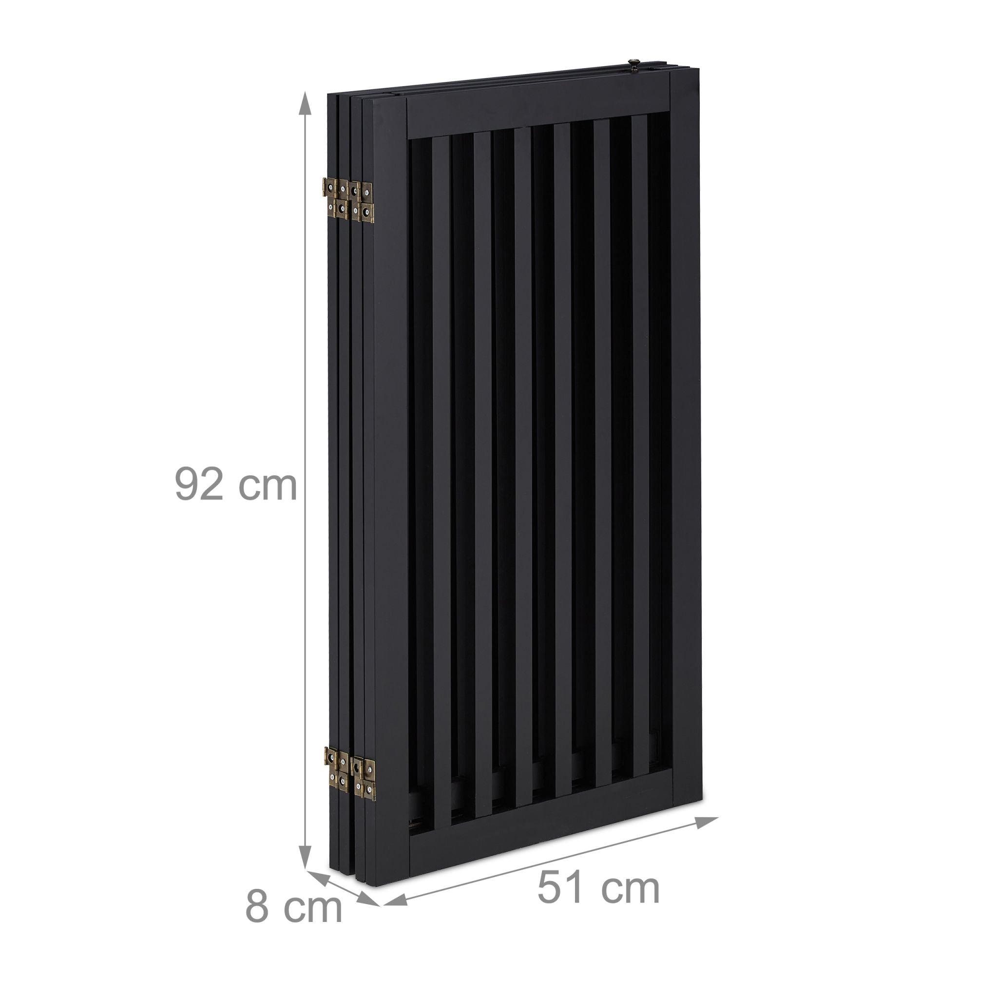 Absperrgitter mit Tür 92cm Schwarz von Relaxdays