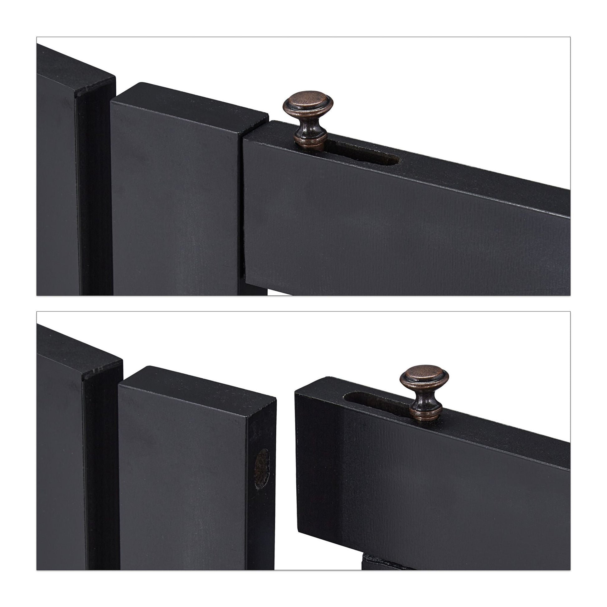 Absperrgitter mit Tür 92cm Schwarz von Relaxdays