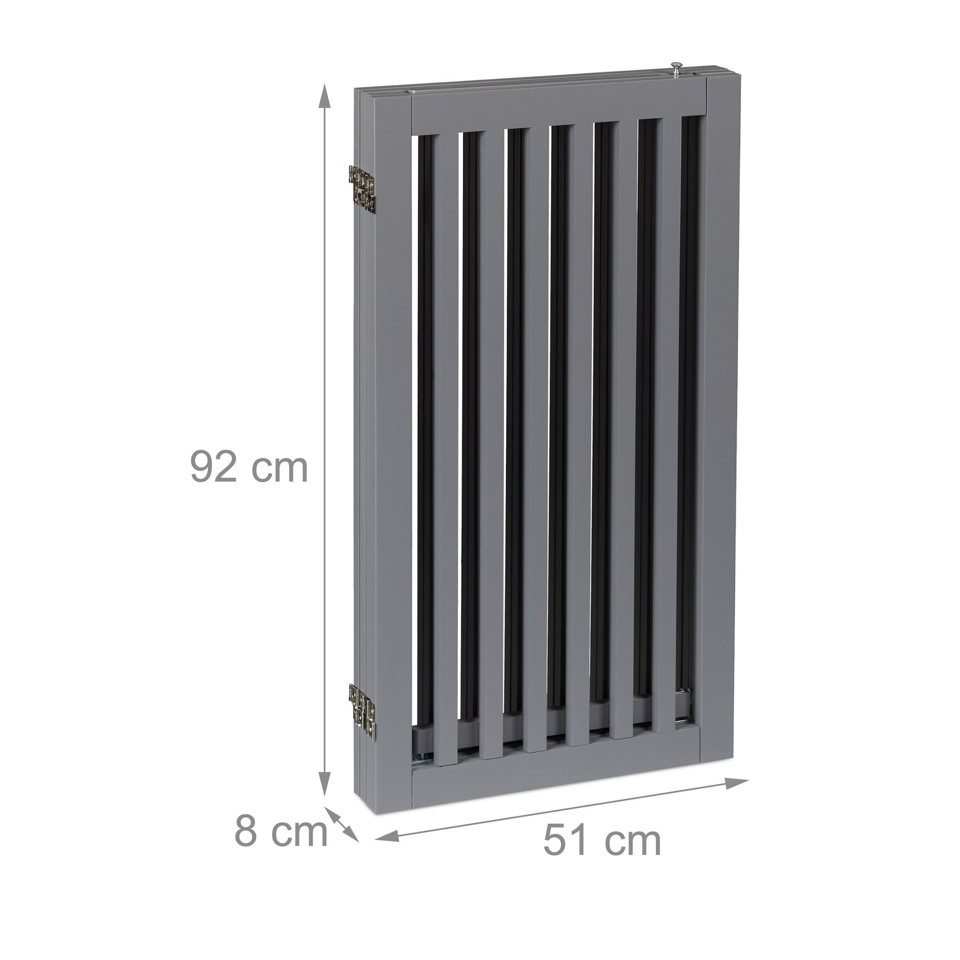 Absperrgitter mit Tür 92cm hoch Grau von Relaxdays