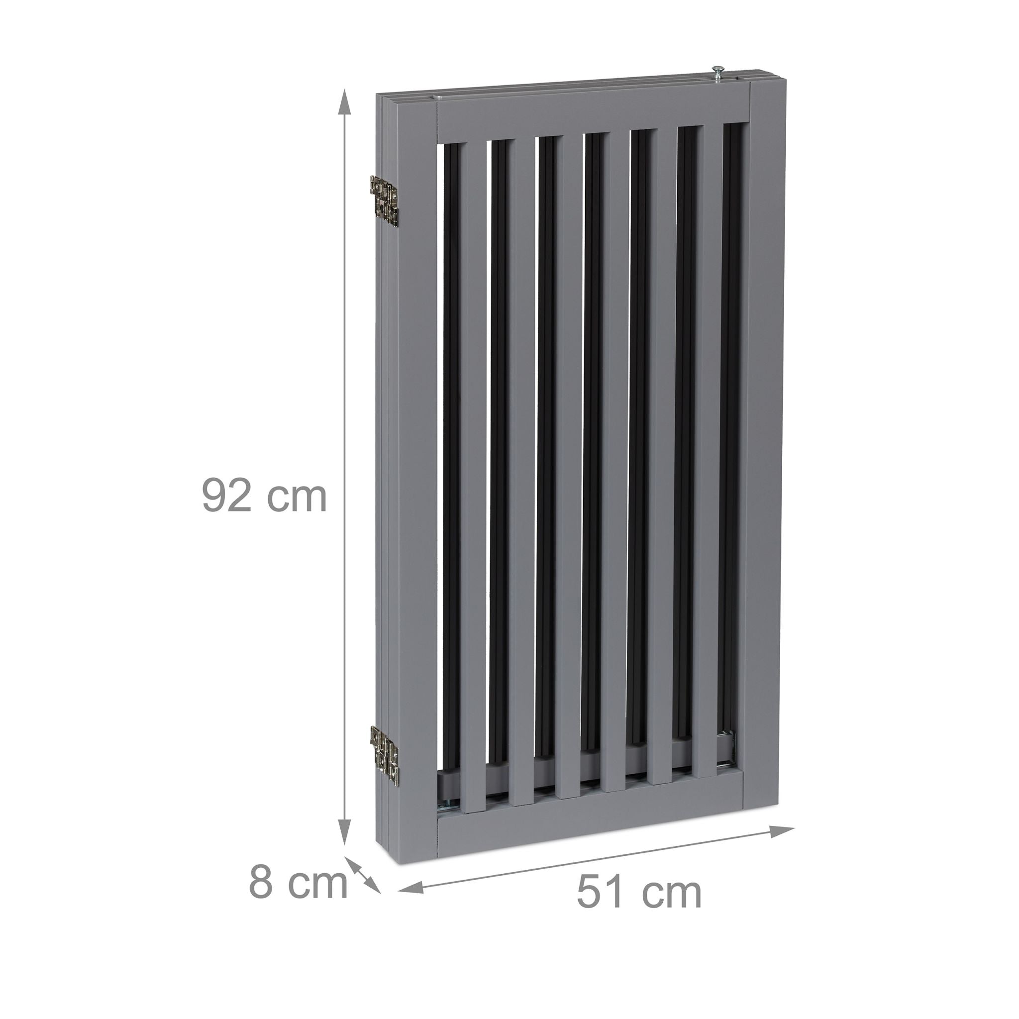Absperrgitter mit Tür 92cm hoch Grau von Relaxdays