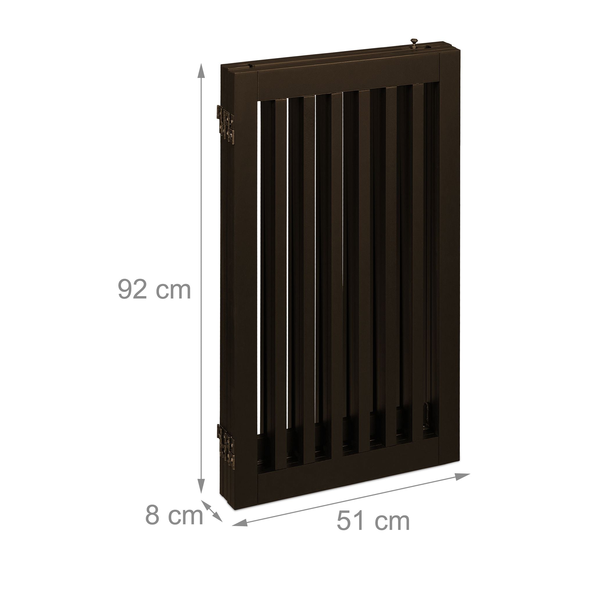 Absperrgitter mit Tür 92cm hoch Braun von Relaxdays