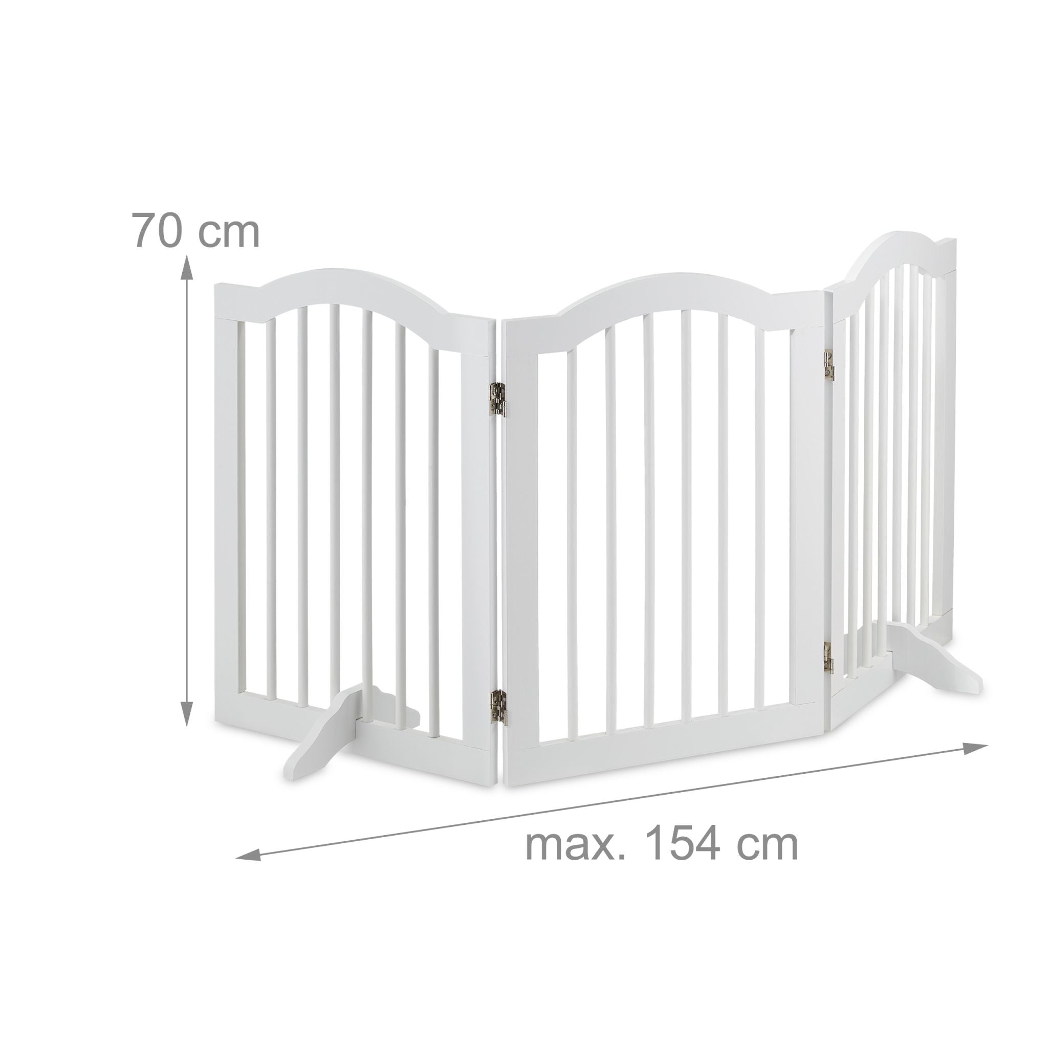 Absperrgitter 70cm hoch Weiss von Relaxdays