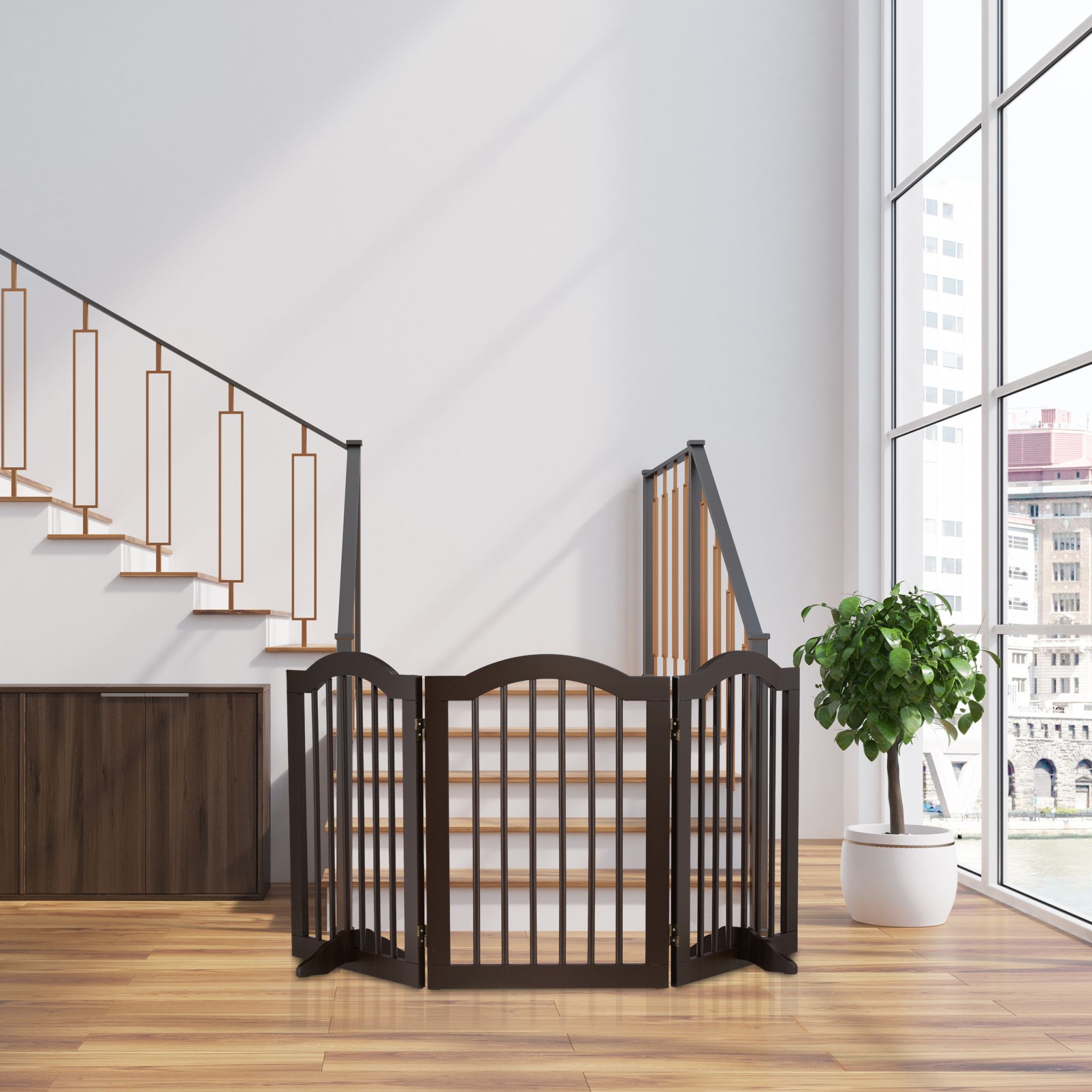 Absperrgitter 70cm hoch Dunkelbraun von Relaxdays