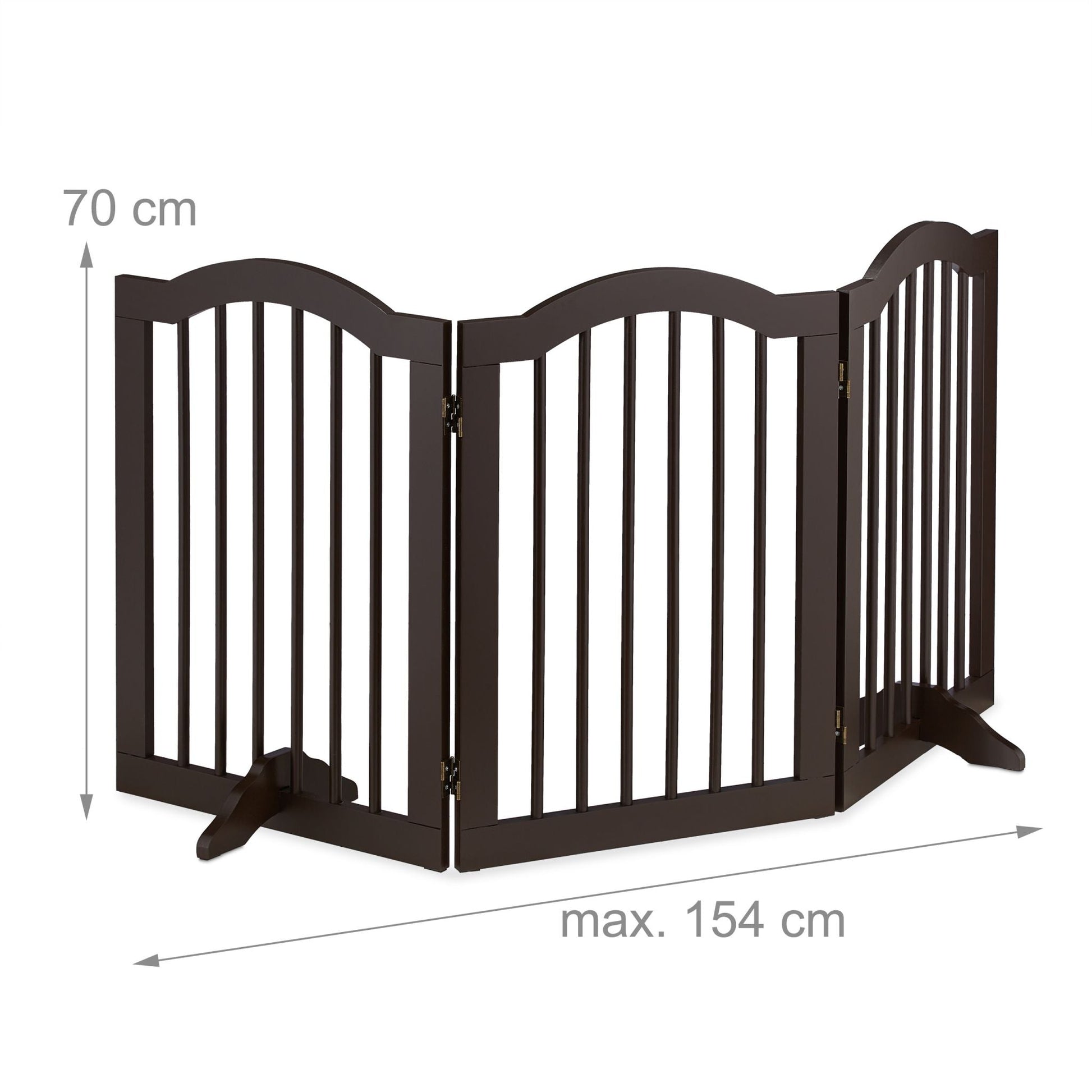Absperrgitter 70cm hoch Dunkelbraun von Relaxdays