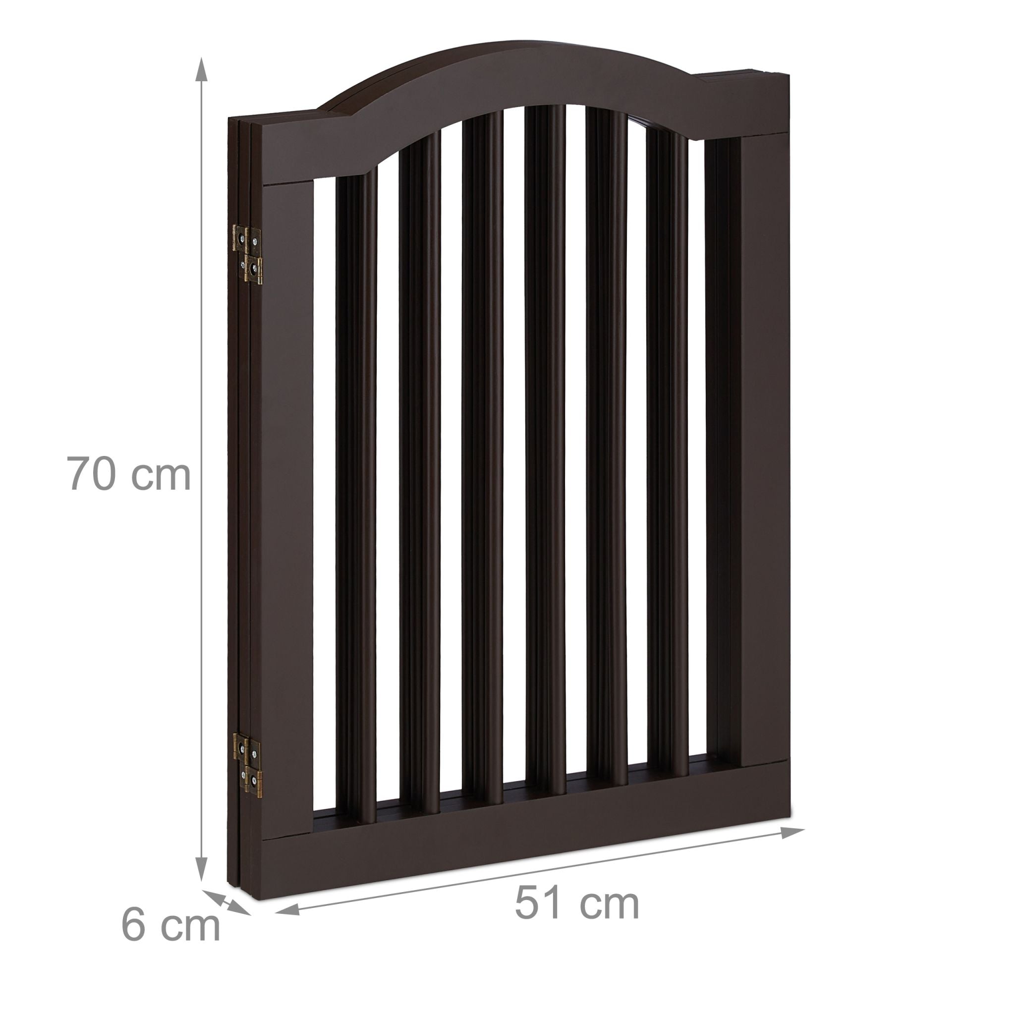 Absperrgitter 70cm hoch Dunkelbraun von Relaxdays