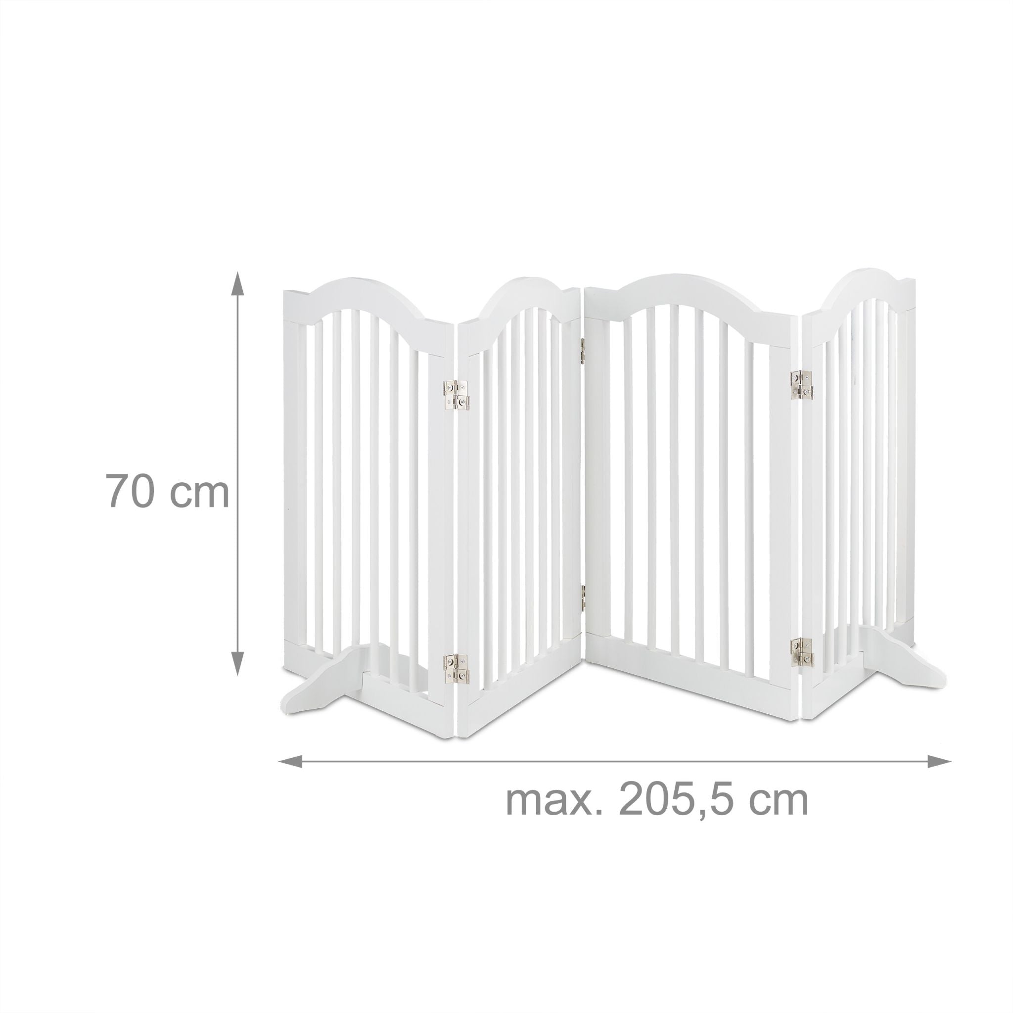 Absperrgitter 70cm hoch Weiss von Relaxdays