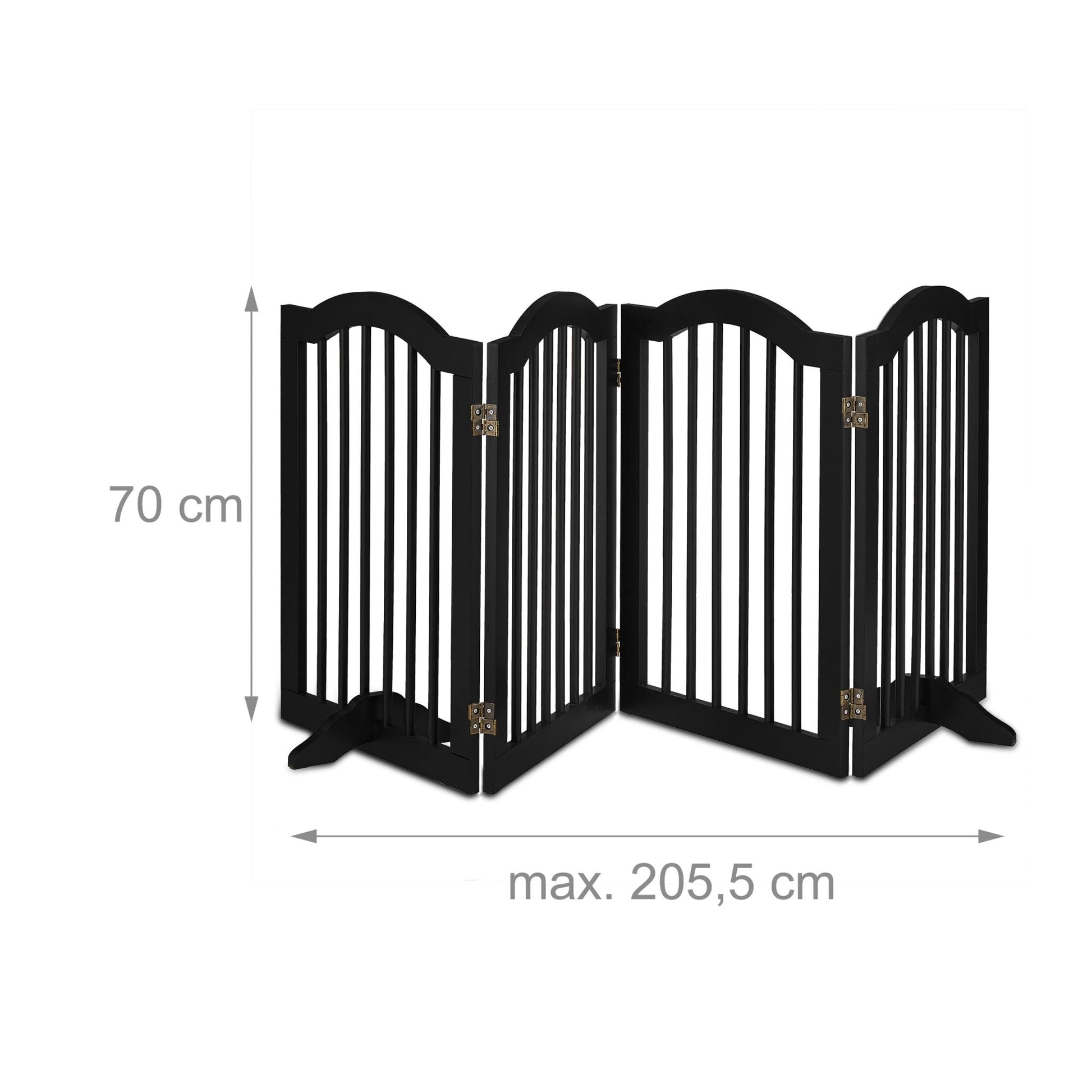 Absperrgitter 70cm hoch Schwarz von Relaxdays