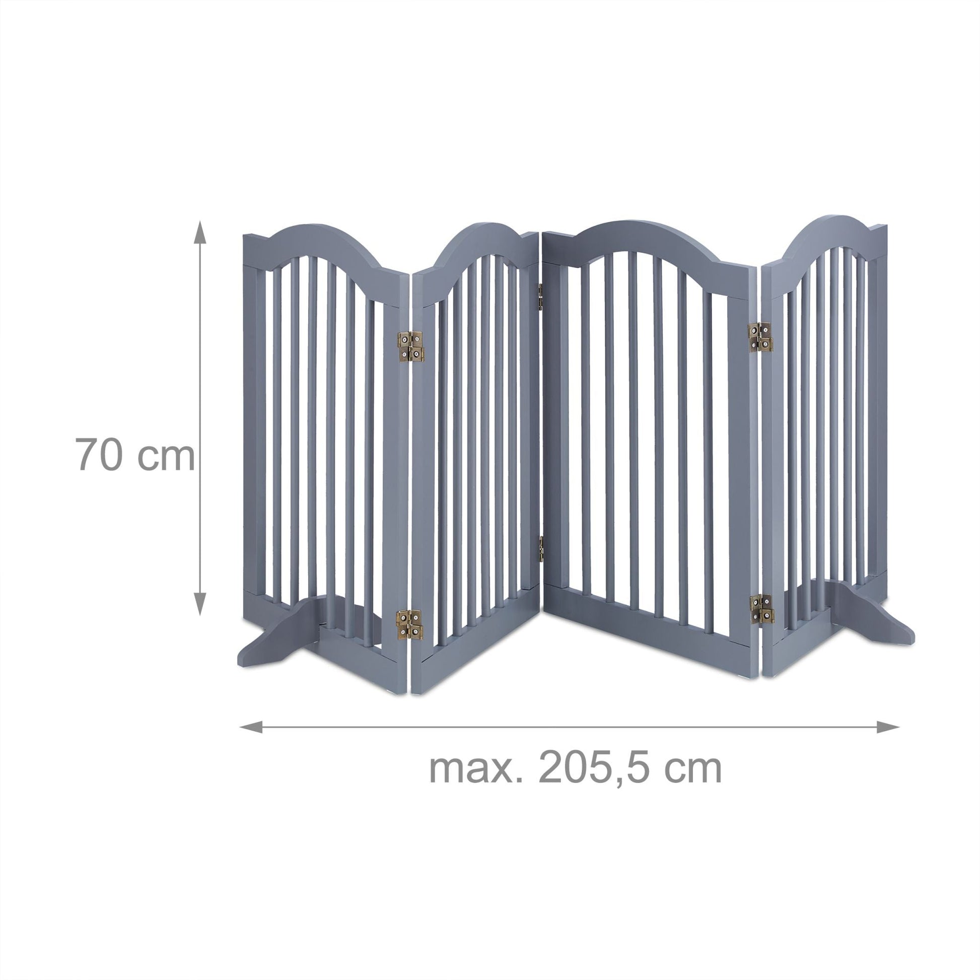 Absperrgitter 70cm hoch Grau von Relaxdays