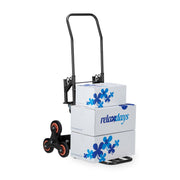 Sackkarre Treppensteiger schwarz Rot-Schwarz-Silber von Relaxdays