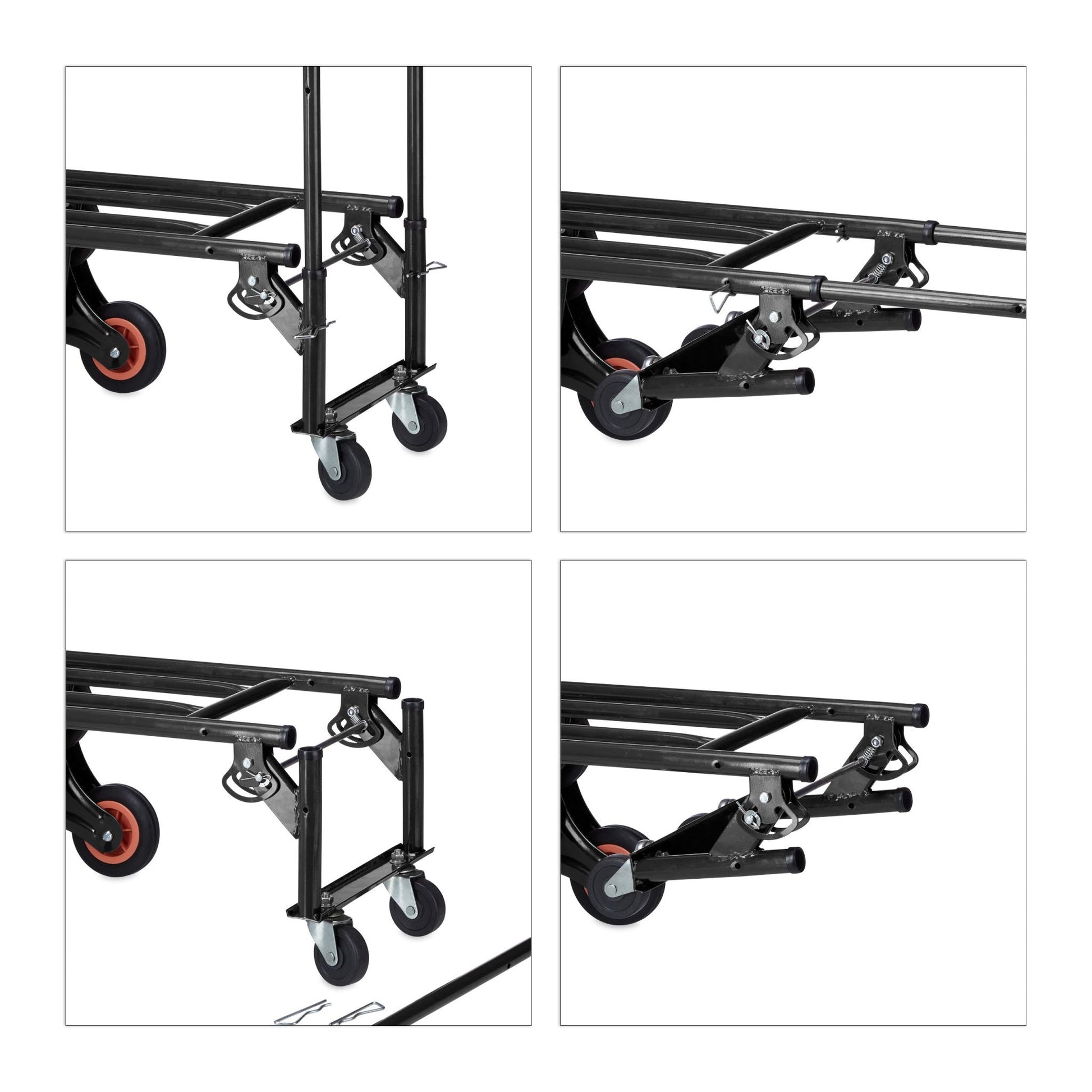 Sackkarre Treppensteiger schwarz Rot-Schwarz-Silber von Relaxdays
