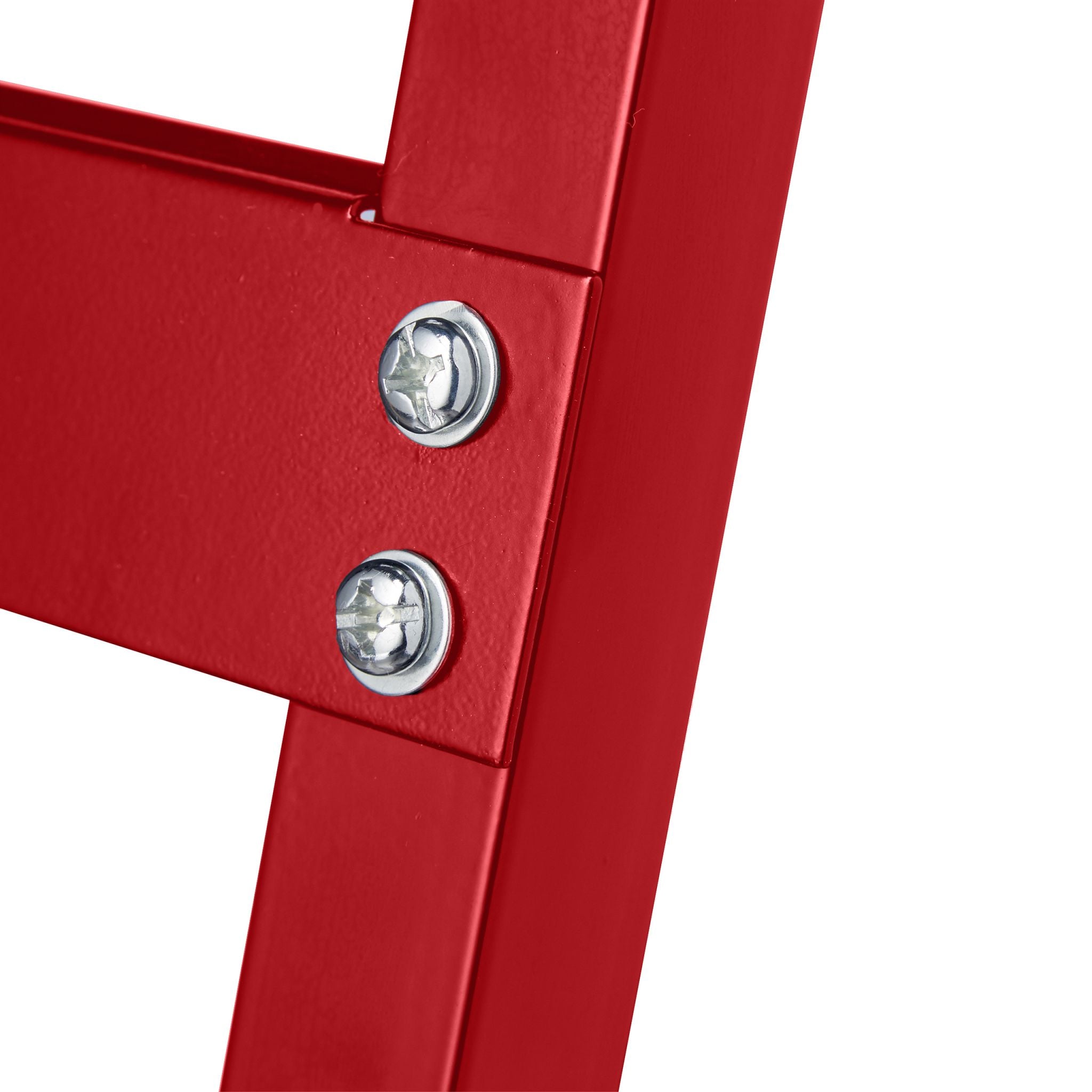 Klappbock 2er-Set höhenverstellbar Rot-Silber von Relaxdays