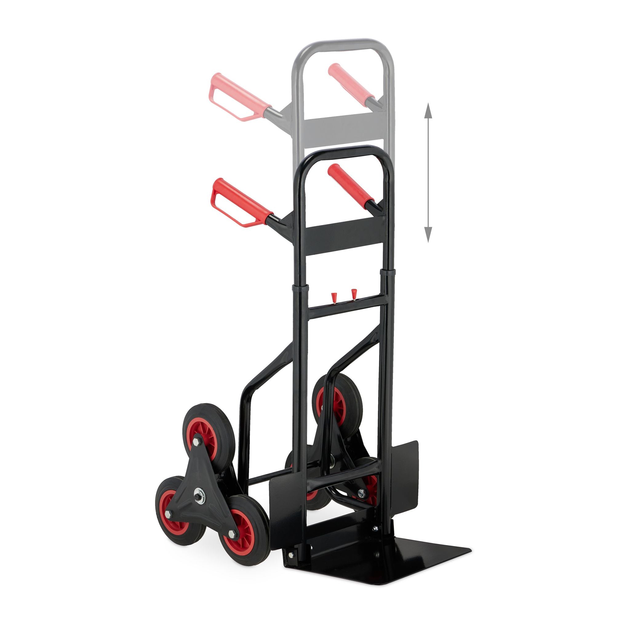 Sackkarre Treppensteiger schwarz Rot-Schwarz von Relaxdays