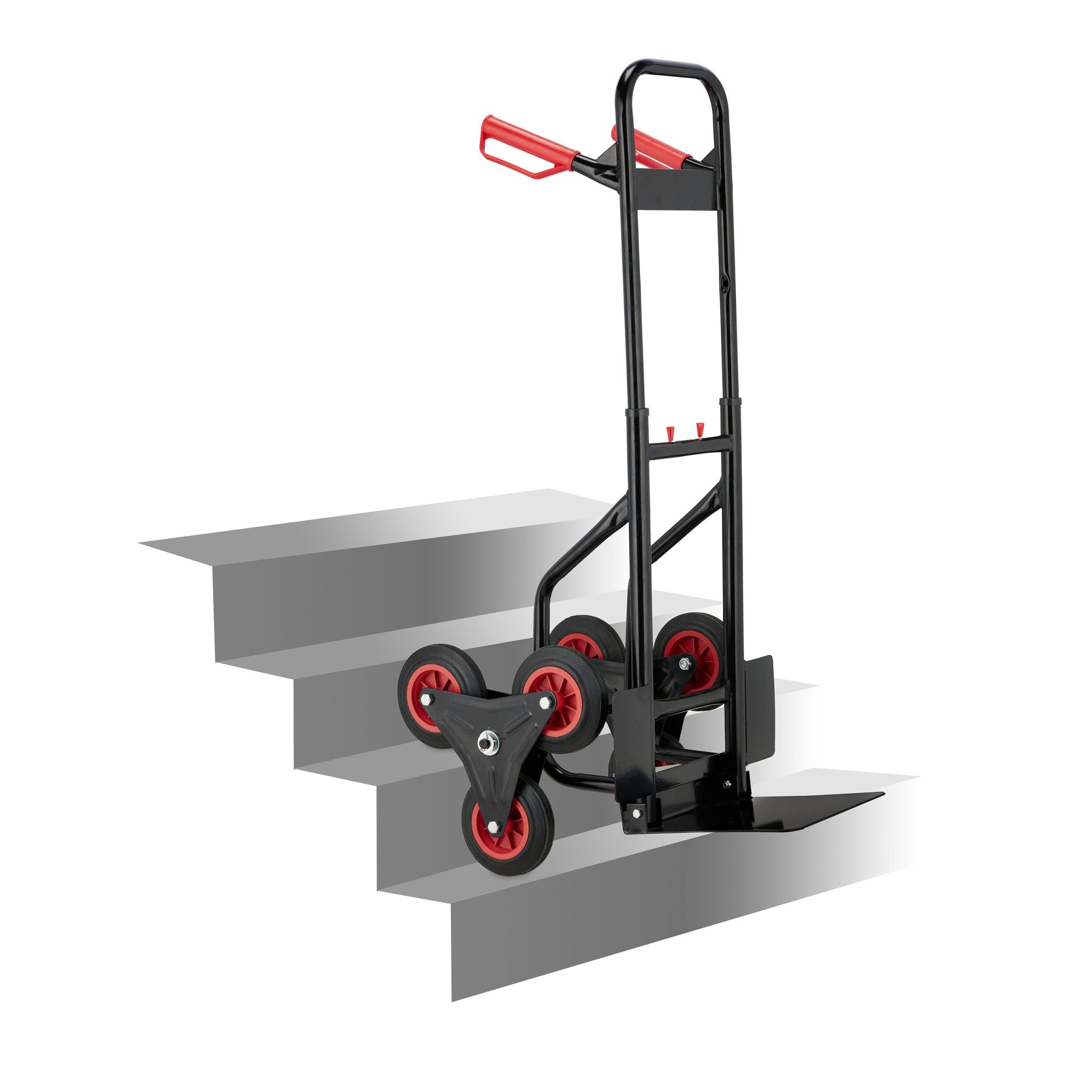 Sackkarre Treppensteiger schwarz Rot-Schwarz von Relaxdays