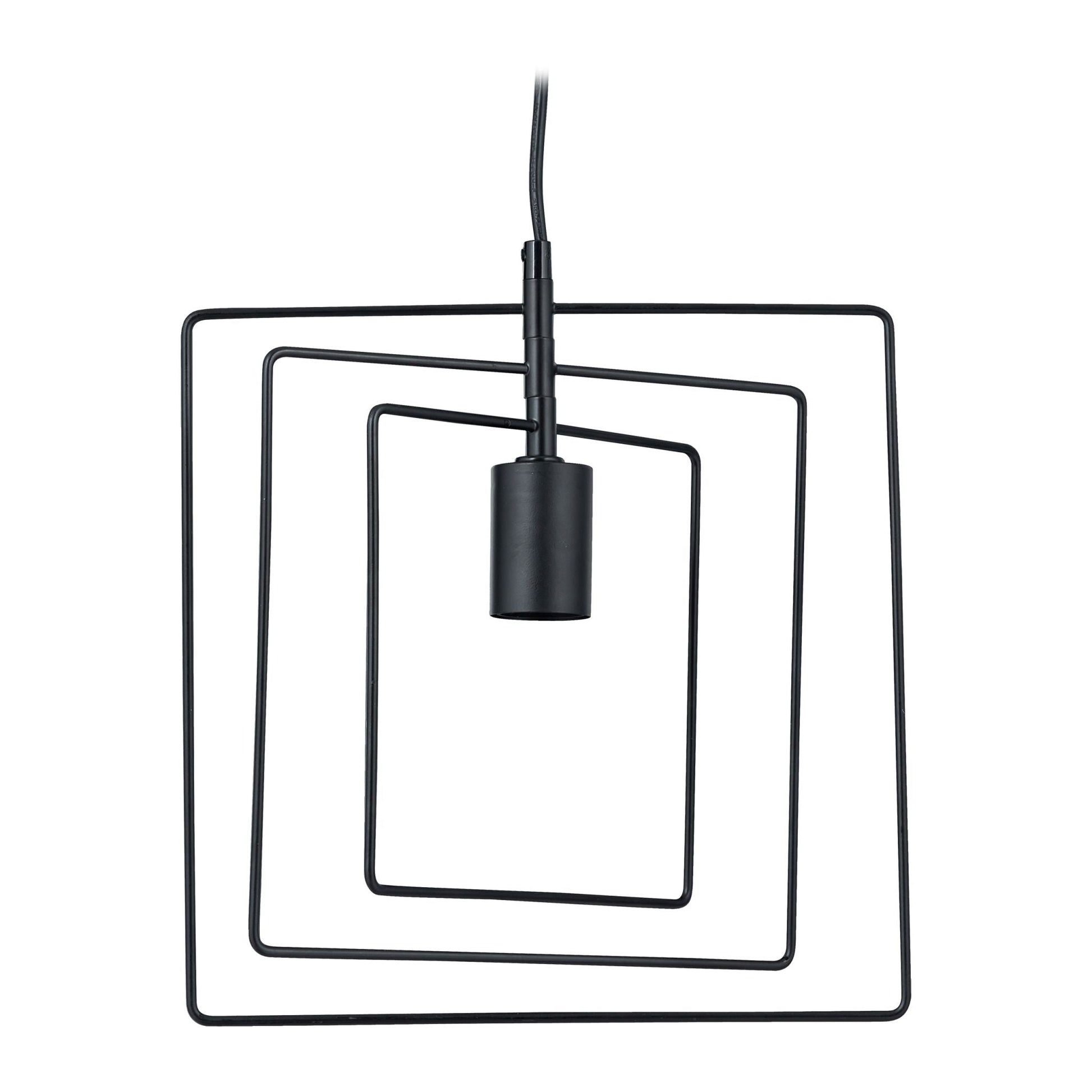 Hängelampe Quadrat schwarz Schwarz von Relaxdays
