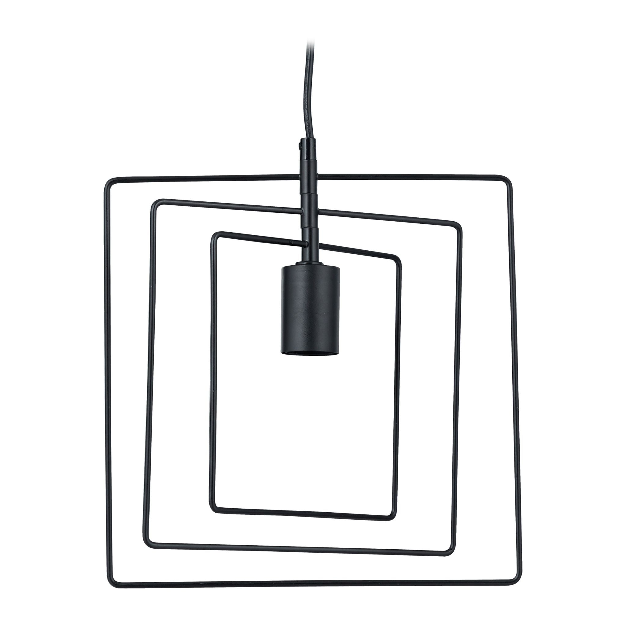 Hängelampe Quadrat schwarz Schwarz von Relaxdays
