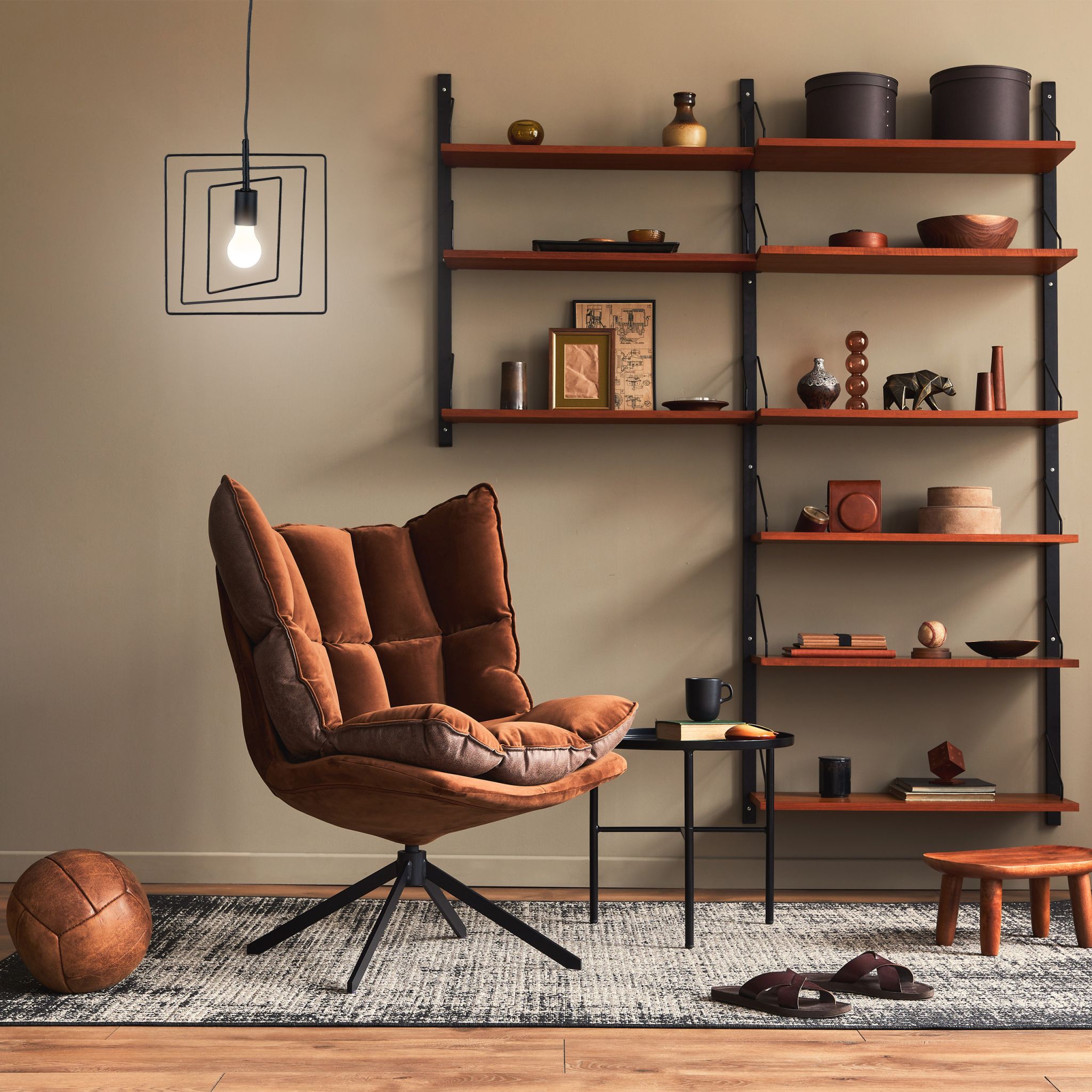 Hängelampe Quadrat schwarz Schwarz von Relaxdays
