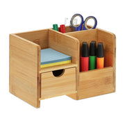Schreibtisch Organizer Bambus Hellbraun von Relaxdays
