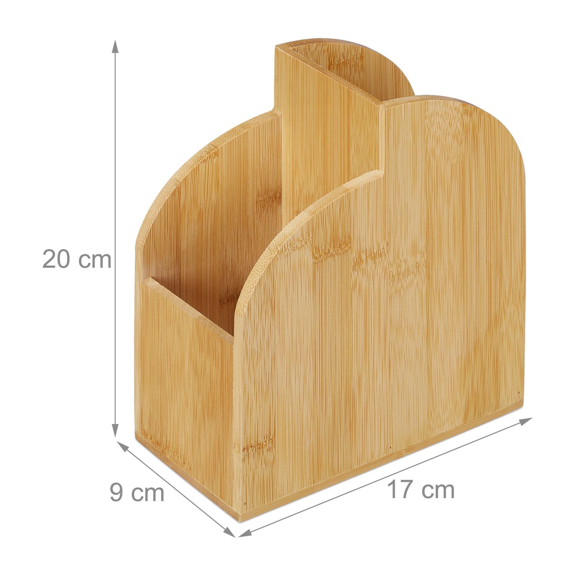Stiftehalter Bambus Hellbraun von Relaxdays
