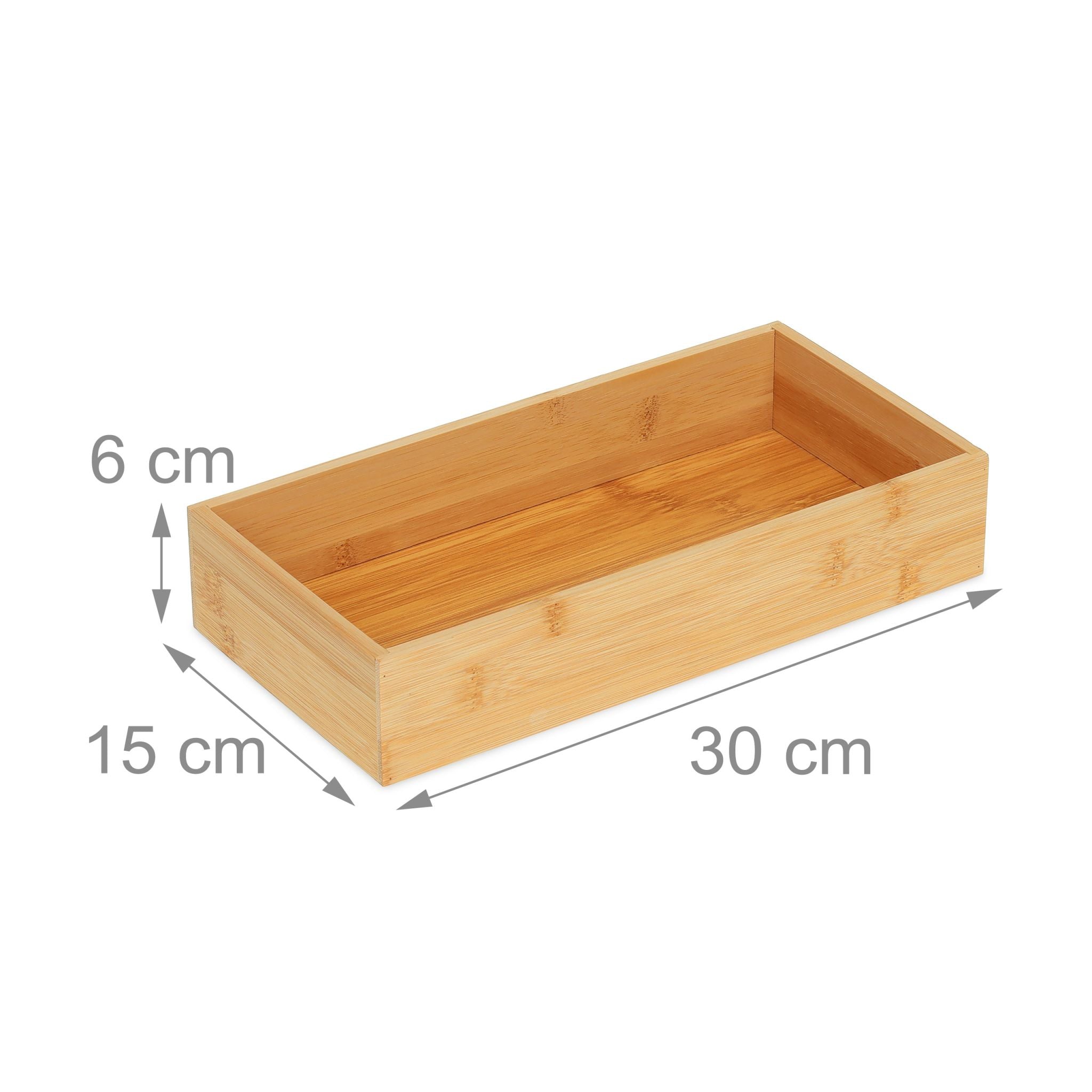 Ordnungsbox Bambus Hellbraun von Relaxdays