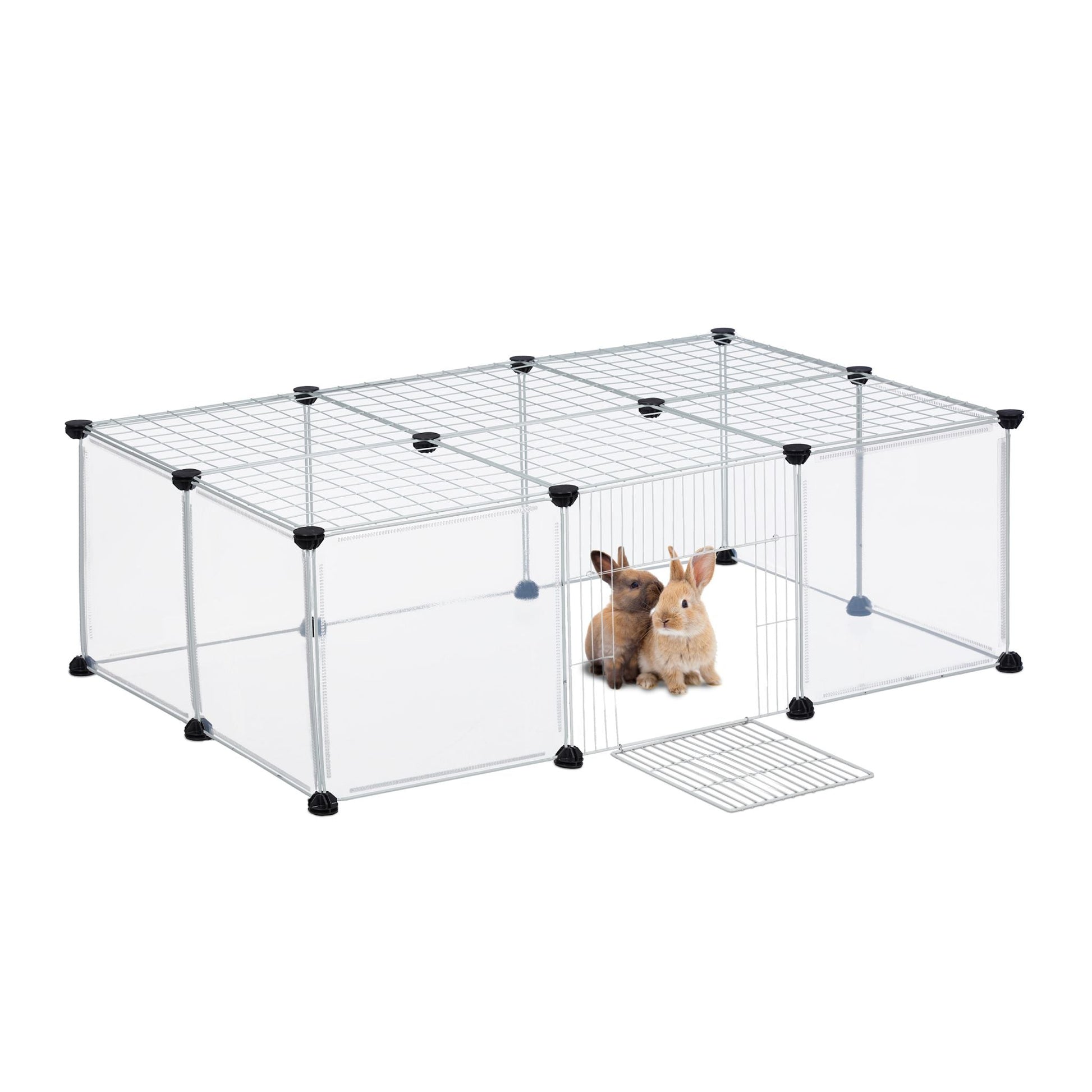 Freilaufgehege 16tlg. Schwarz-Transparent von guteszeug.ch