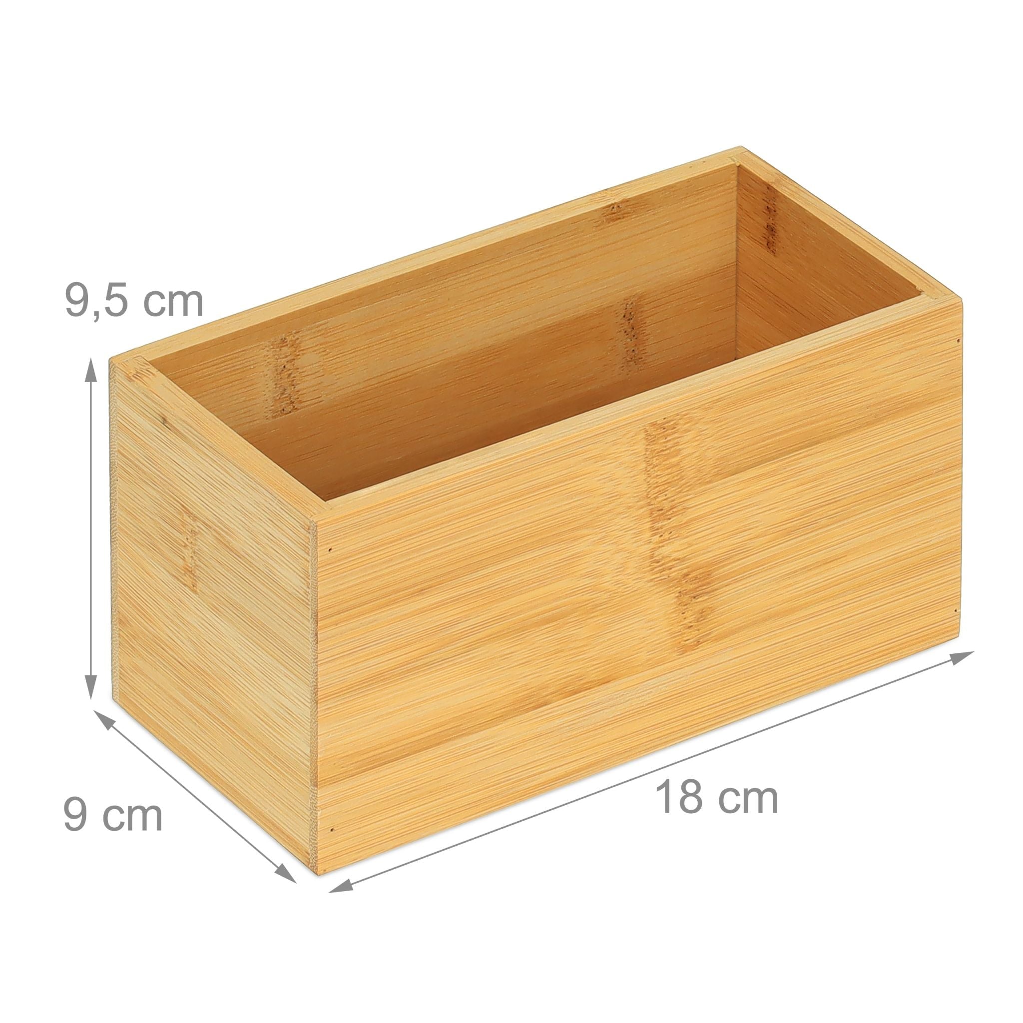 Ordnungsbox Bambus Hellbraun von Relaxdays