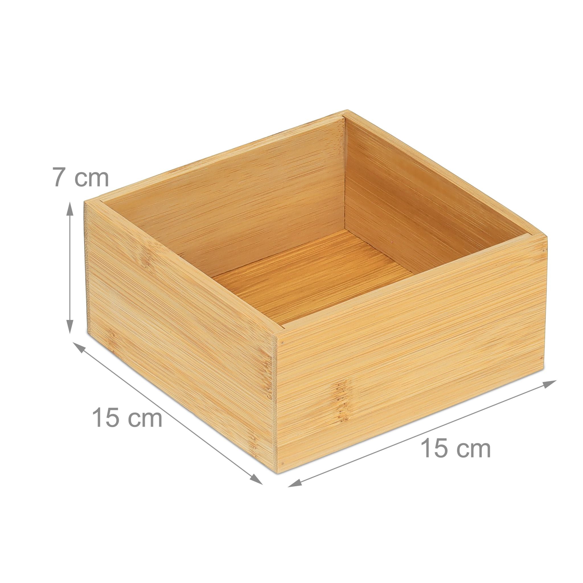 Ordnungsbox Bambus Hellbraun von Relaxdays