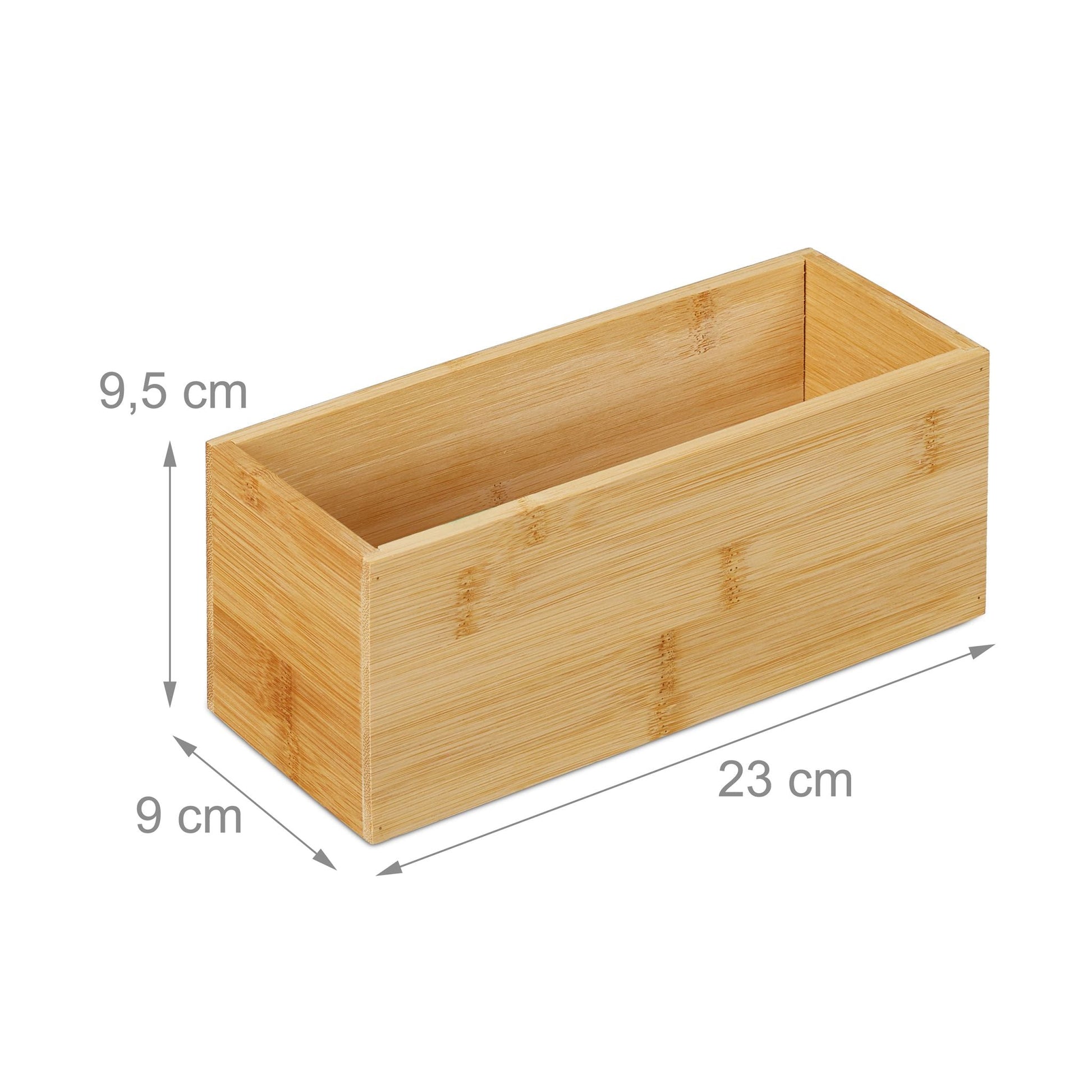 Ordnungsbox Bambus Hellbraun von Relaxdays