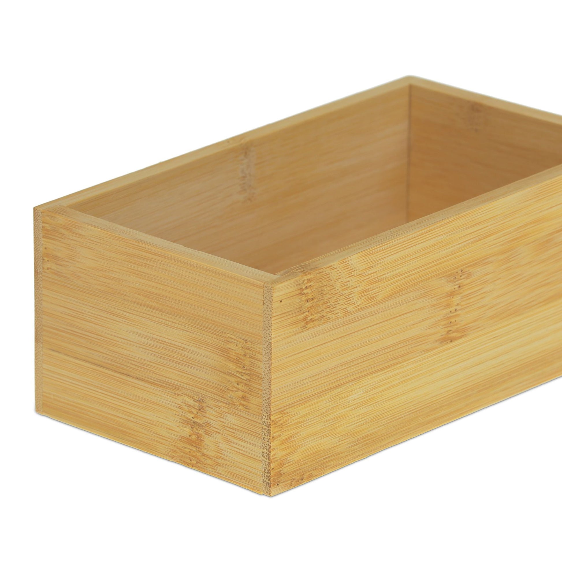 Bambus Box in Quaderform Hellbraun von Relaxdays
