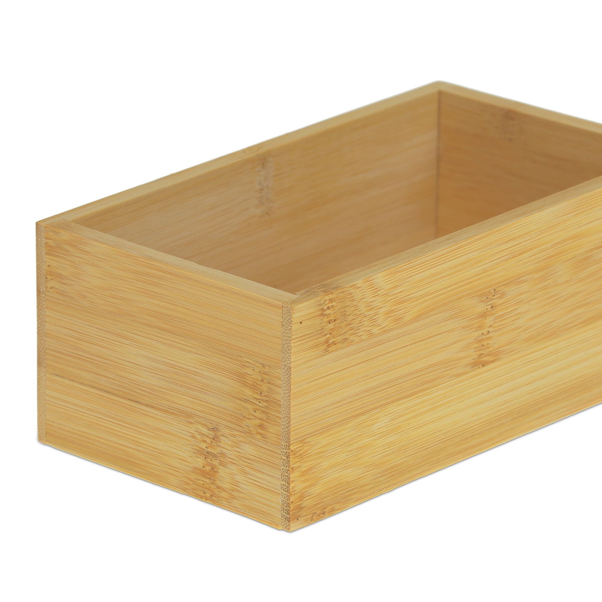 Bambus Box in Quaderform Hellbraun von Relaxdays