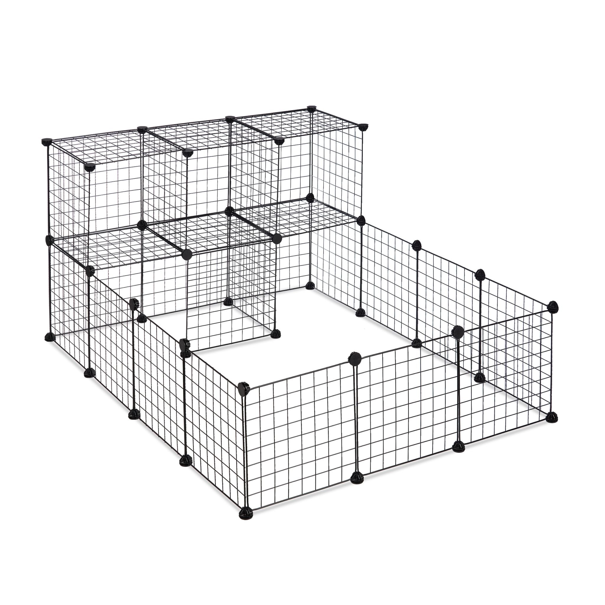 Freilaufgehege Gitter 29 tlg. Schwarz