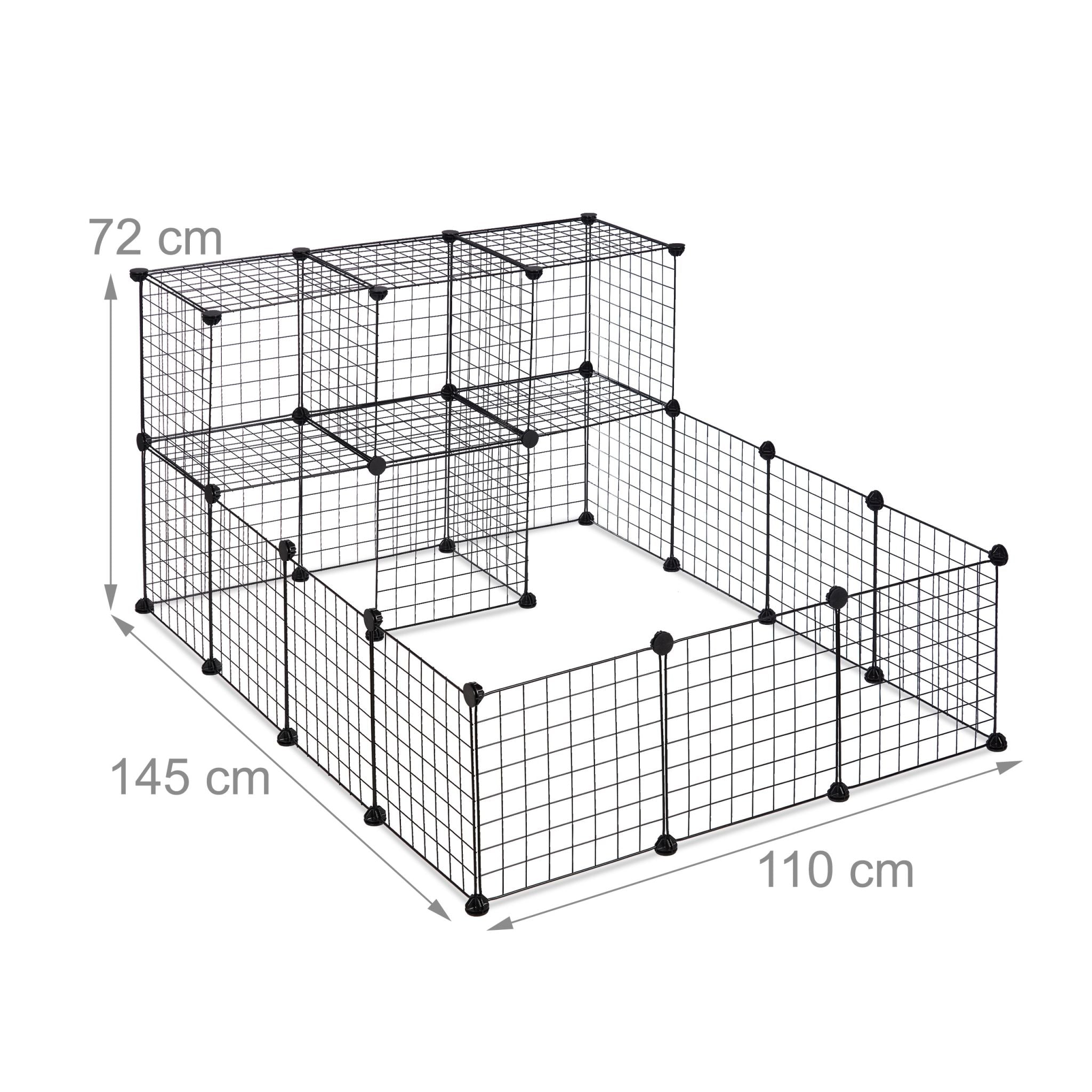 Freilaufgehege Gitter 29 tlg. Schwarz